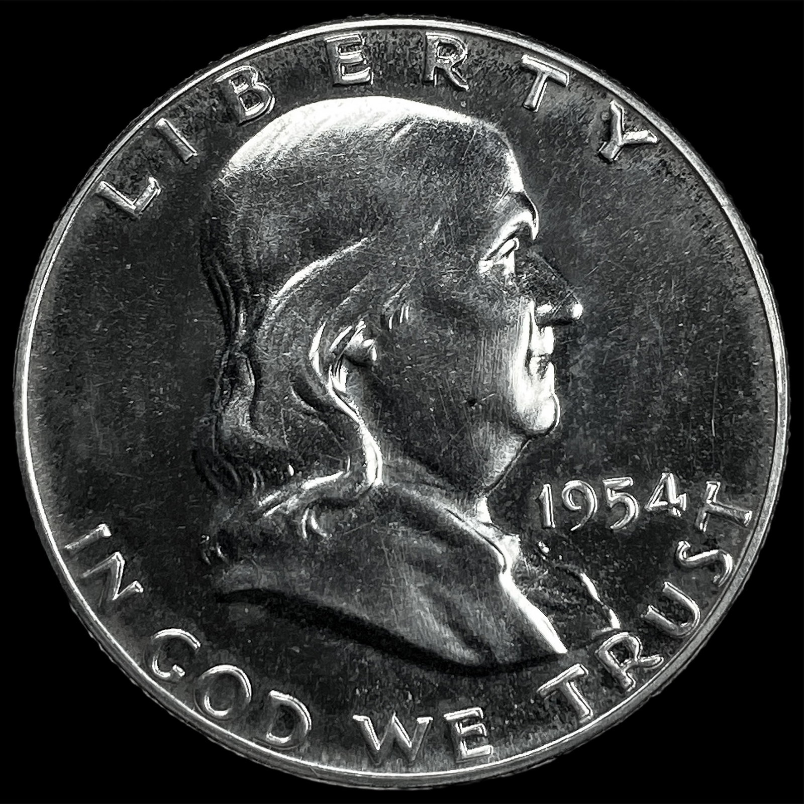 1954 Silver Franklin Half Dollar CHOICE PROOF: 1954 Silver Franklin Half Dollar CHOICE PROOF
