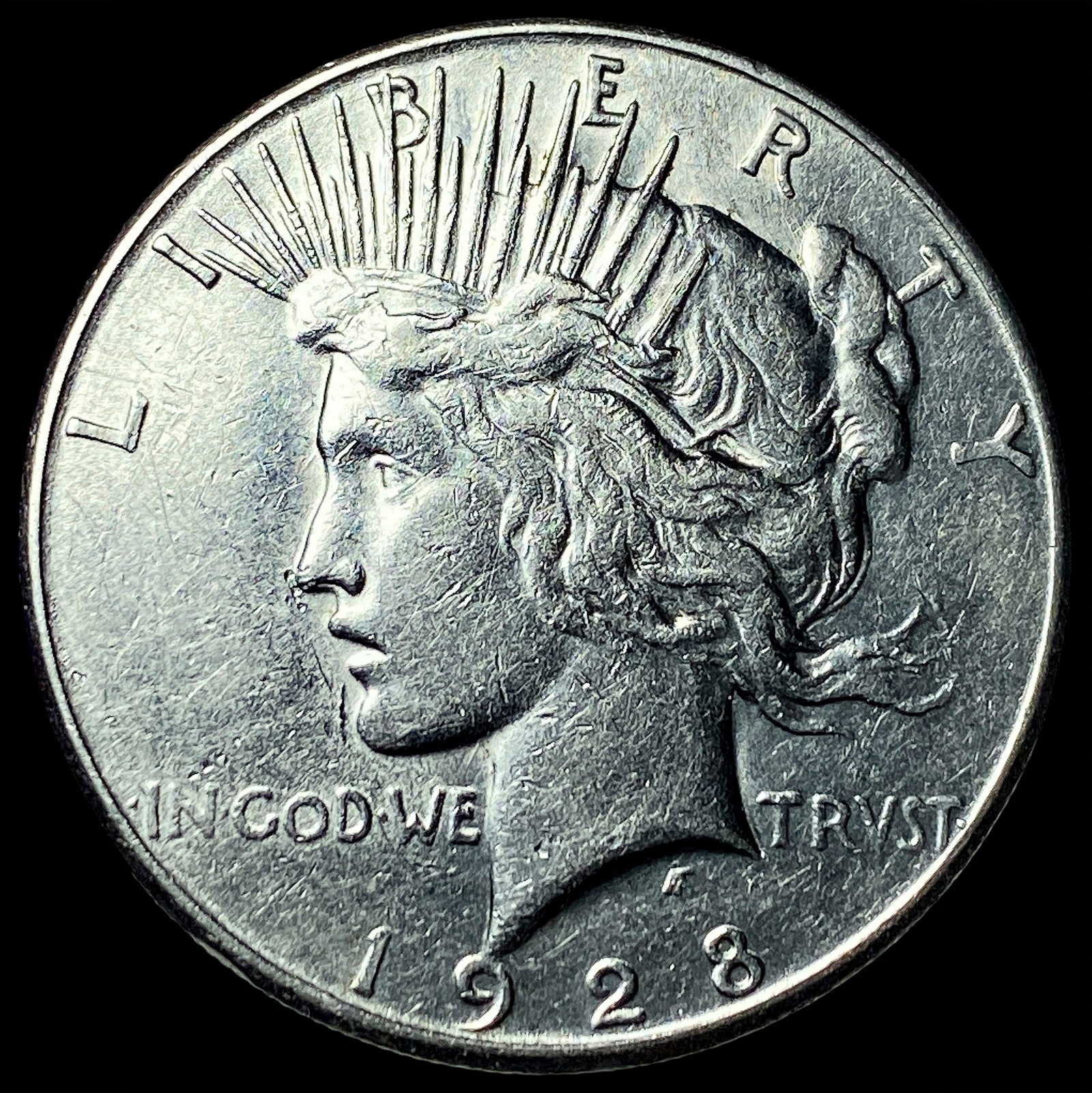 1928-S Silver Peace Dollar CLOSELY UNCIRCULATED: 1928-S Silver Peace Dollar CLOSELY UNCIRCULATED