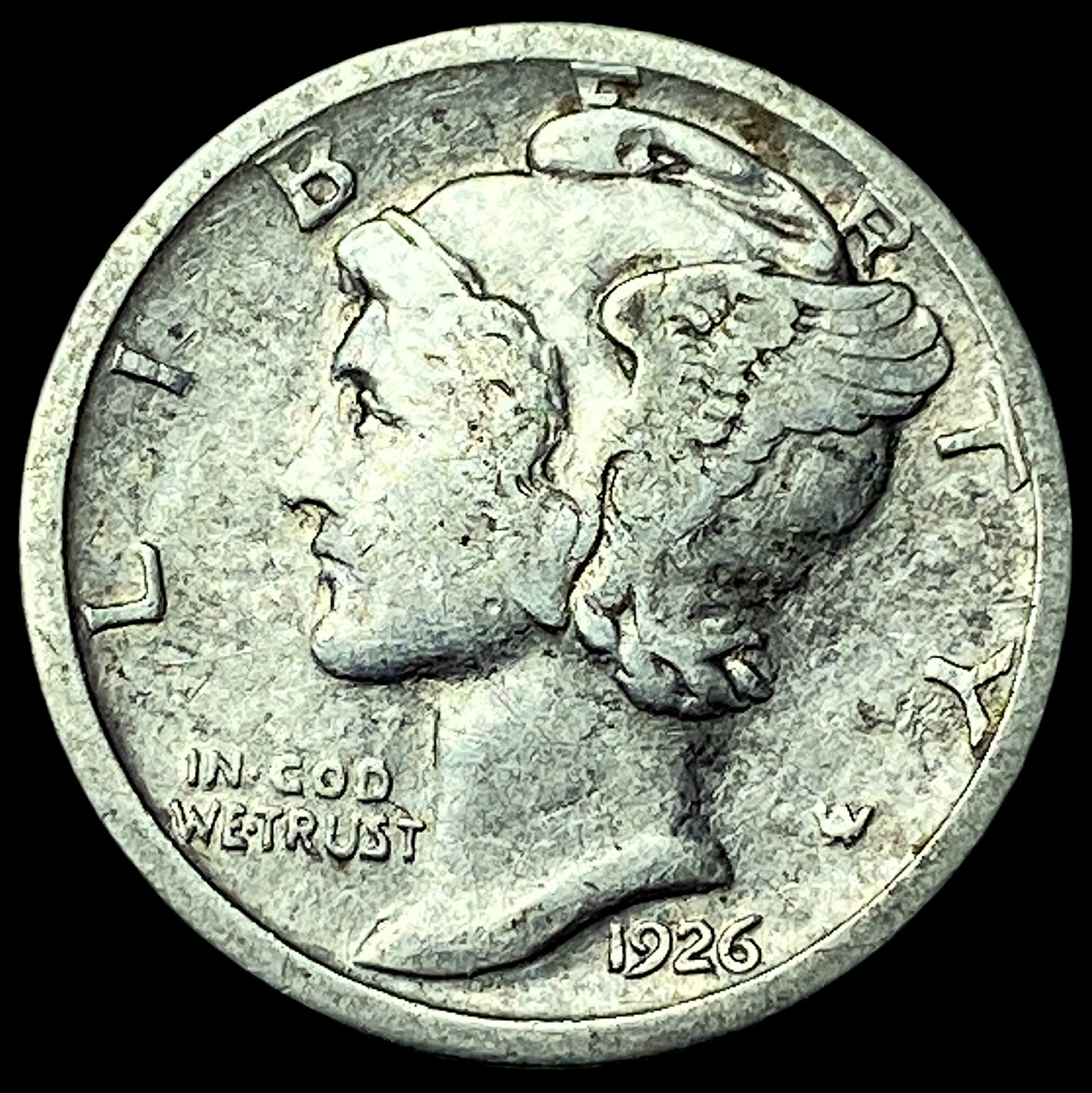1926-S Silver Mercury Dime NEARLY UNCIRCULATED: 1926-S Silver Mercury Dime NEARLY UNCIRCULATED