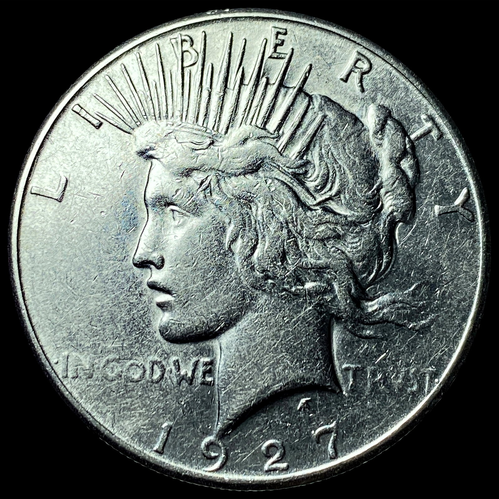 1927-S Peace Silver Dollar CLOSELY UNCIRCULATED: 1927-S Peace Silver Dollar CLOSELY UNCIRCULATED
