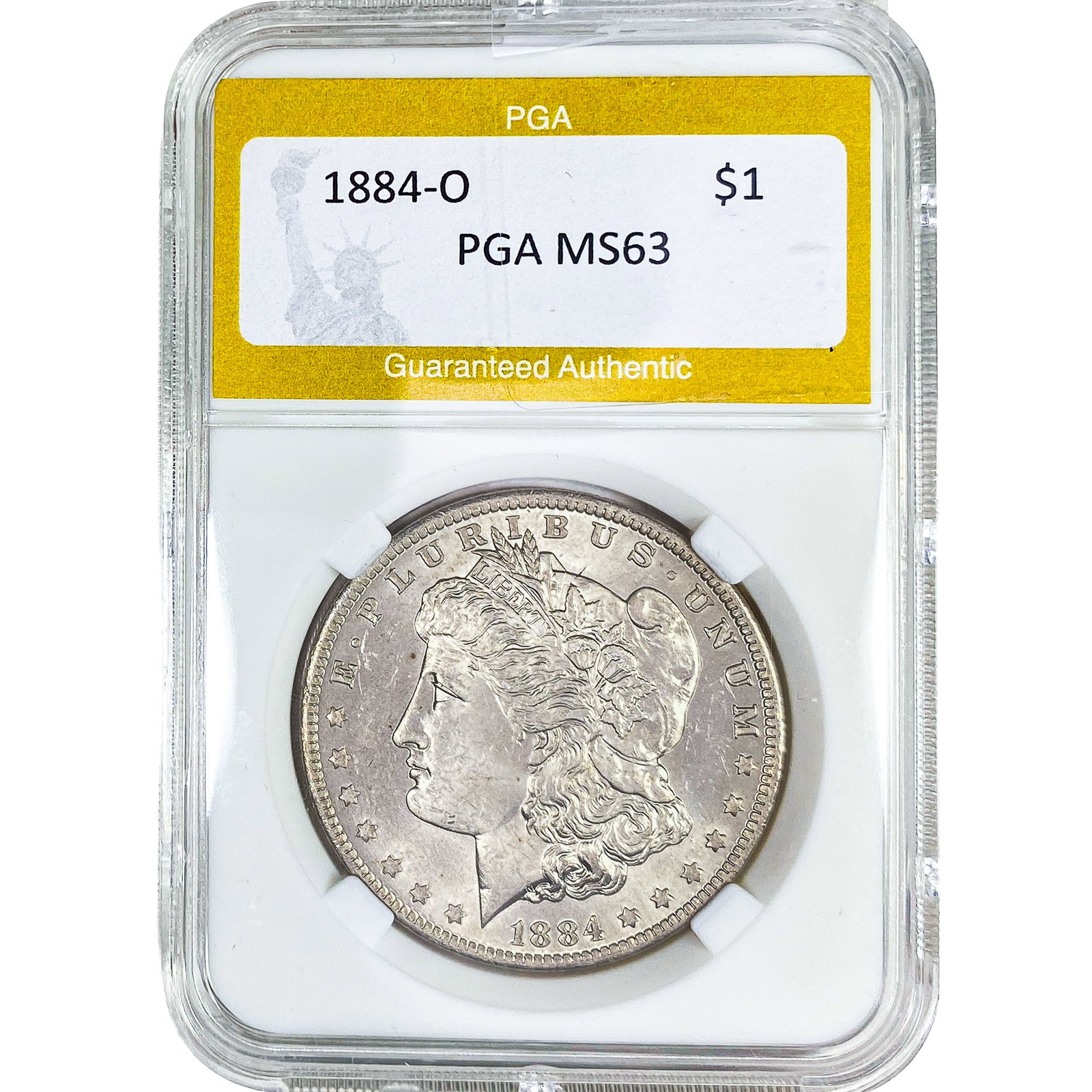 1884-O Morgan Silver Dollar PGA MS63: 1884-O Morgan Silver Dollar PGA MS63