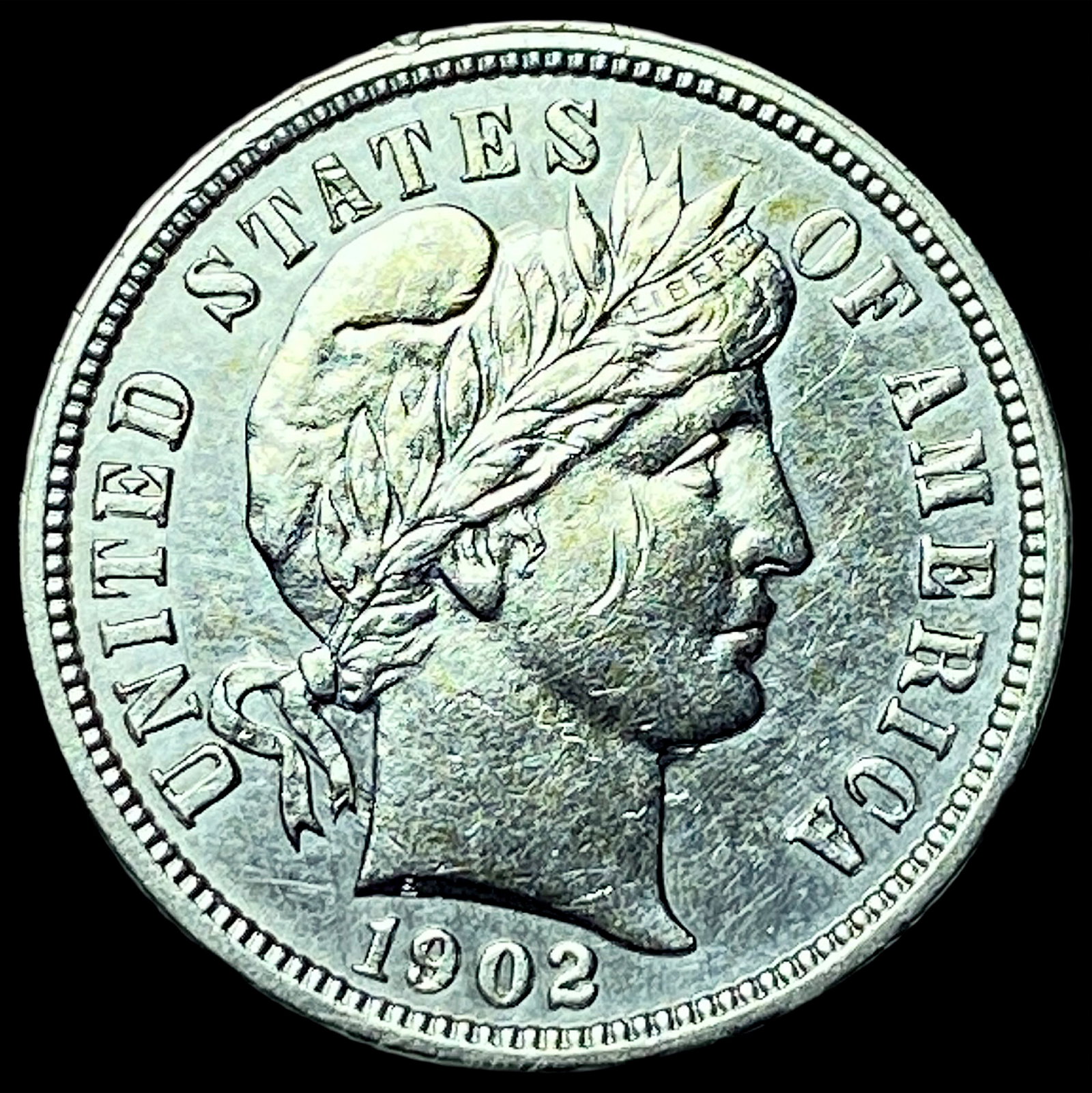 1902-O Silver Barber Dime CLOSELY UNCIRCULATED: 1902-O Silver Barber Dime CLOSELY UNCIRCULATED
