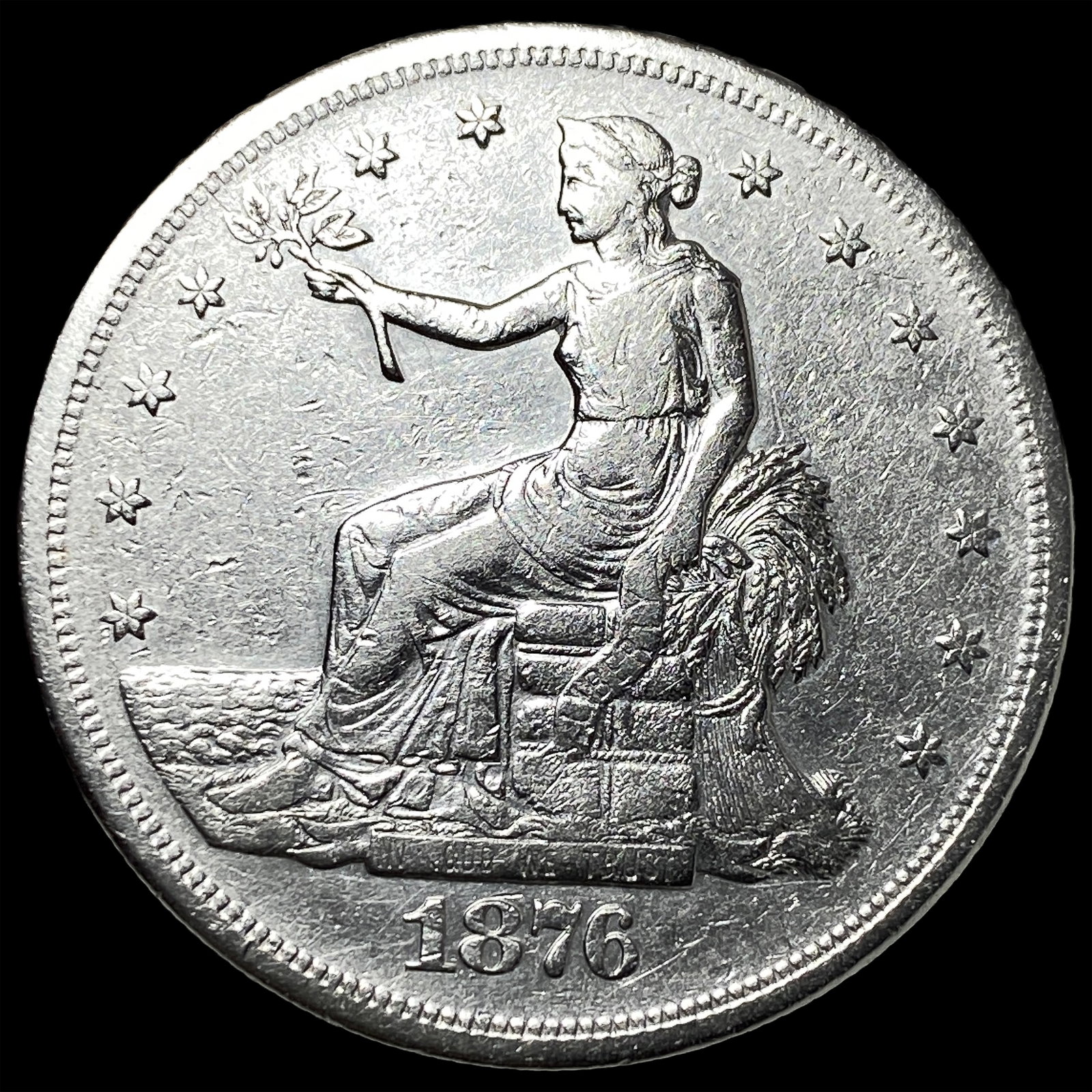 1876-S Silver Trade Dollar CLOSELY UNCIRCULATED: 1876-S Silver Trade Dollar CLOSELY UNCIRCULATED
