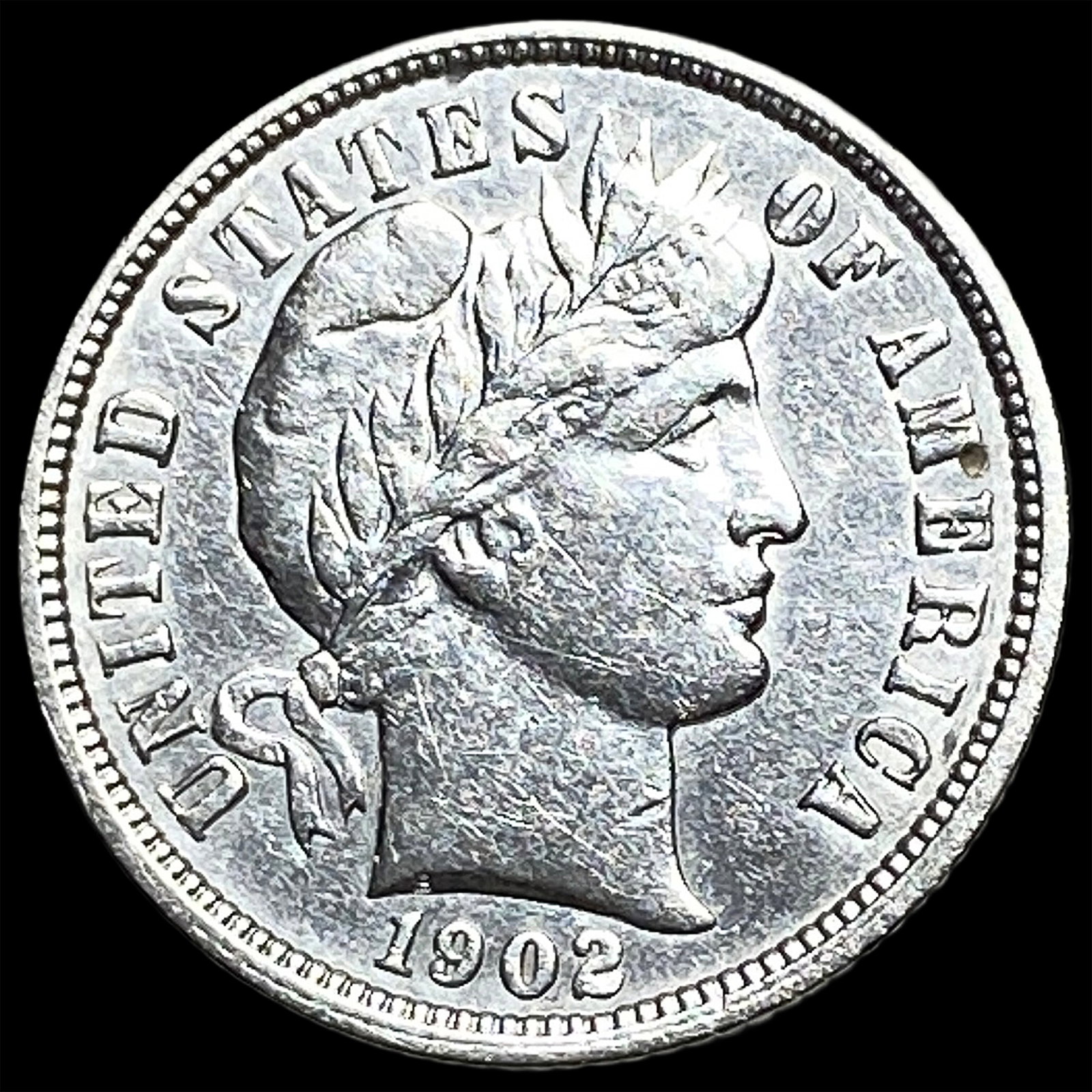 1902-O Silver Barber Dime CLOSELY UNCIRCULATED: 1902-O Silver Barber Dime CLOSELY UNCIRCULATED