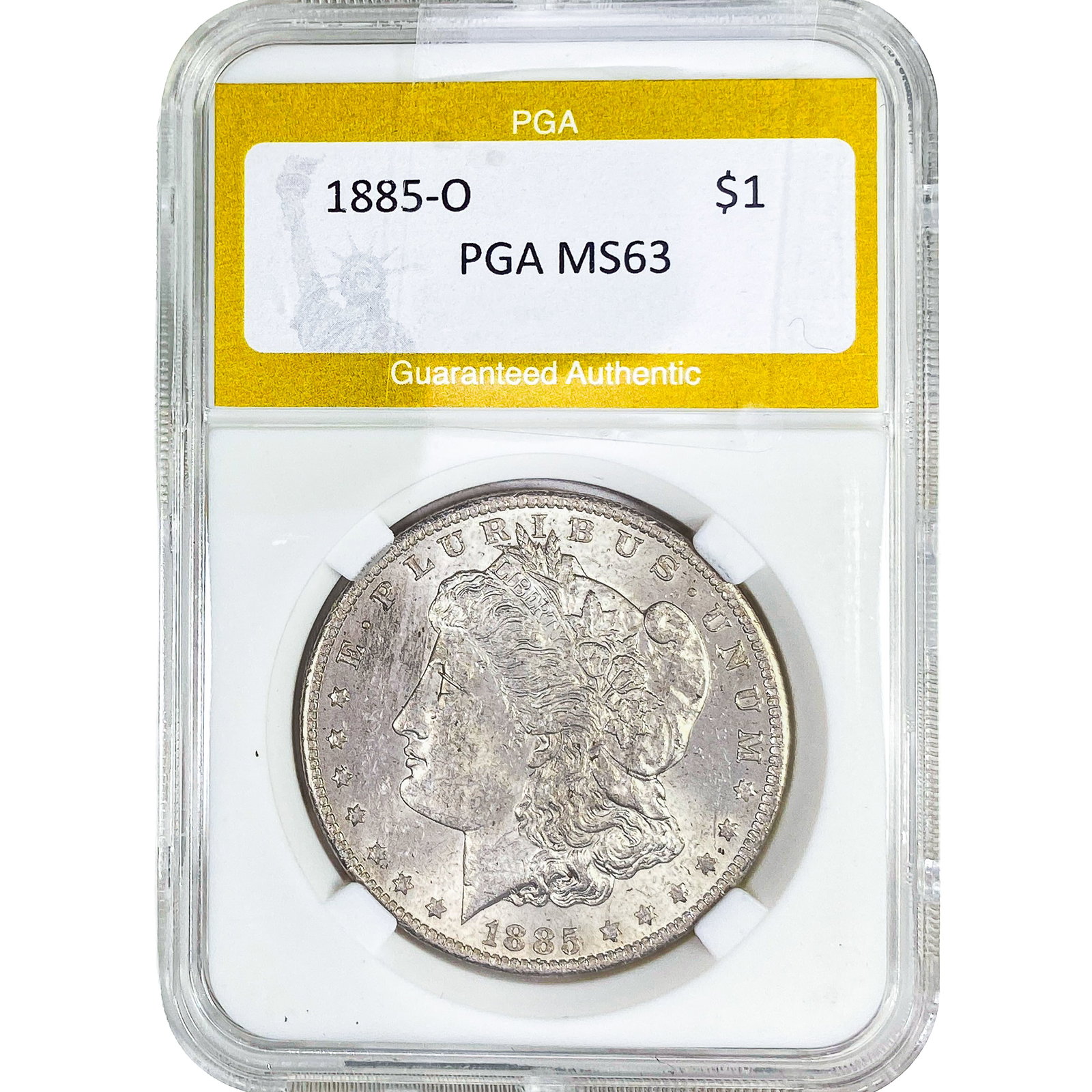 1885-O Morgan Silver Dollar PGA MS63: 1885-O Morgan Silver Dollar PGA MS63