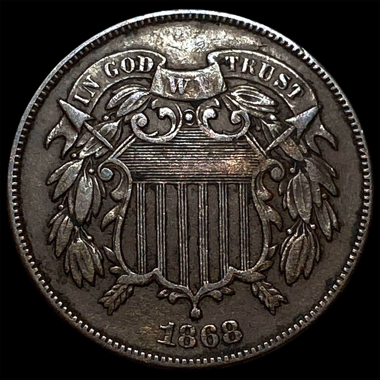 1868 Two-Cent Piece CLOSELY UNCIRCULATED: 1868 Two-Cent Piece CLOSELY UNCIRCULATED
