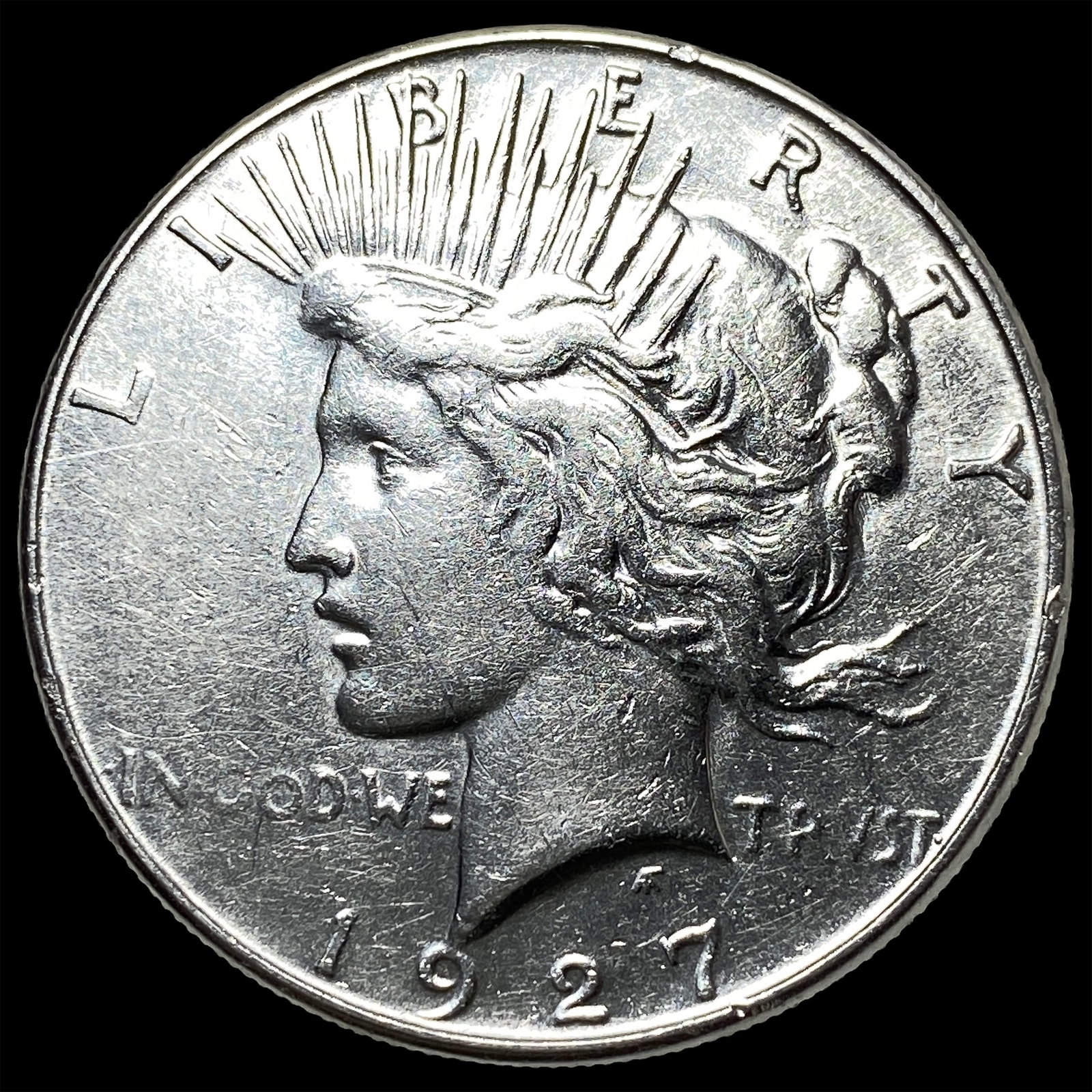 1927-S Silver Peace Dollar CLOSELY UNCIRCULATED: 1927-S Silver Peace Dollar CLOSELY UNCIRCULATED