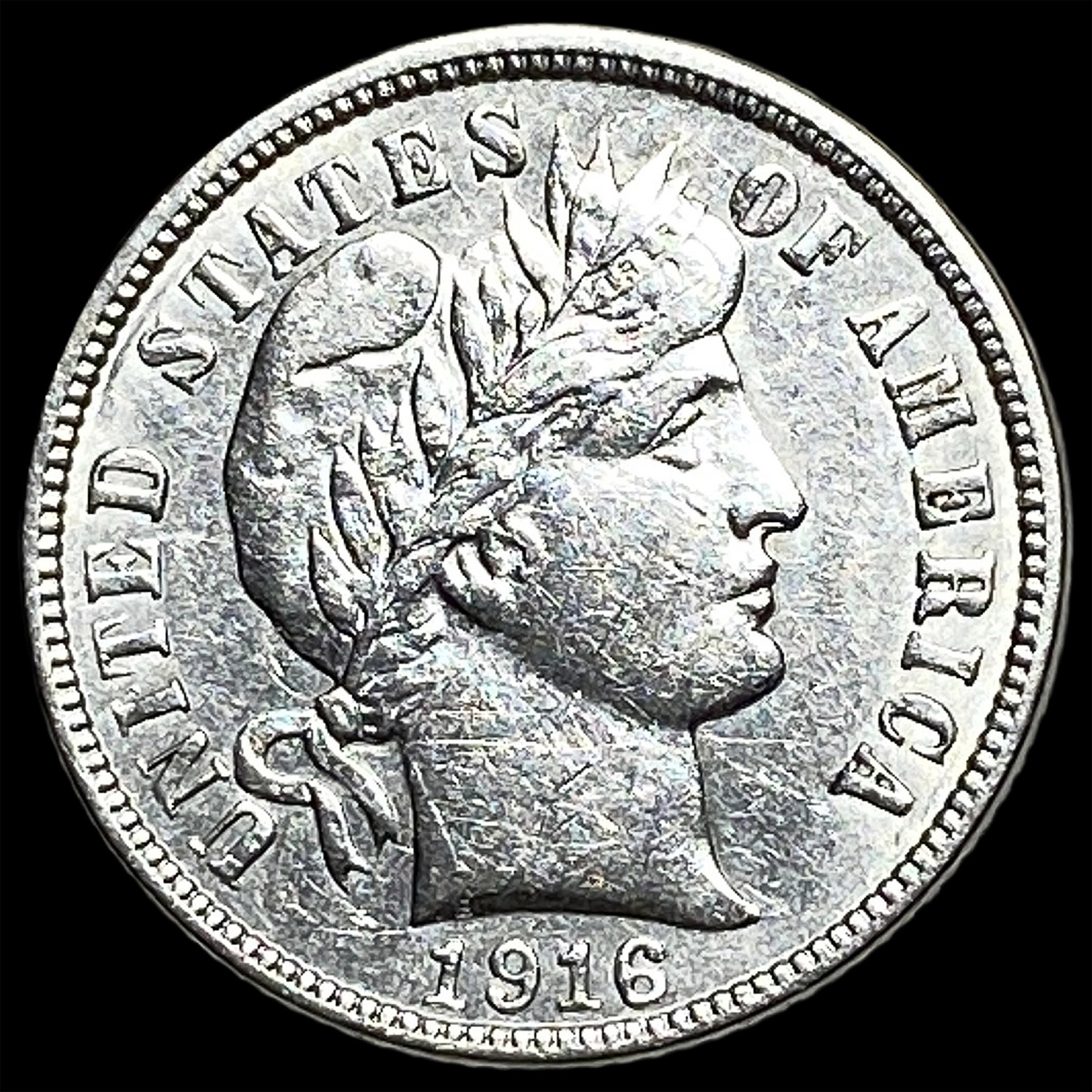 1916 Silver Barber Dime UNCIRCULATED: 1916 Silver Barber Dime UNCIRCULATED
