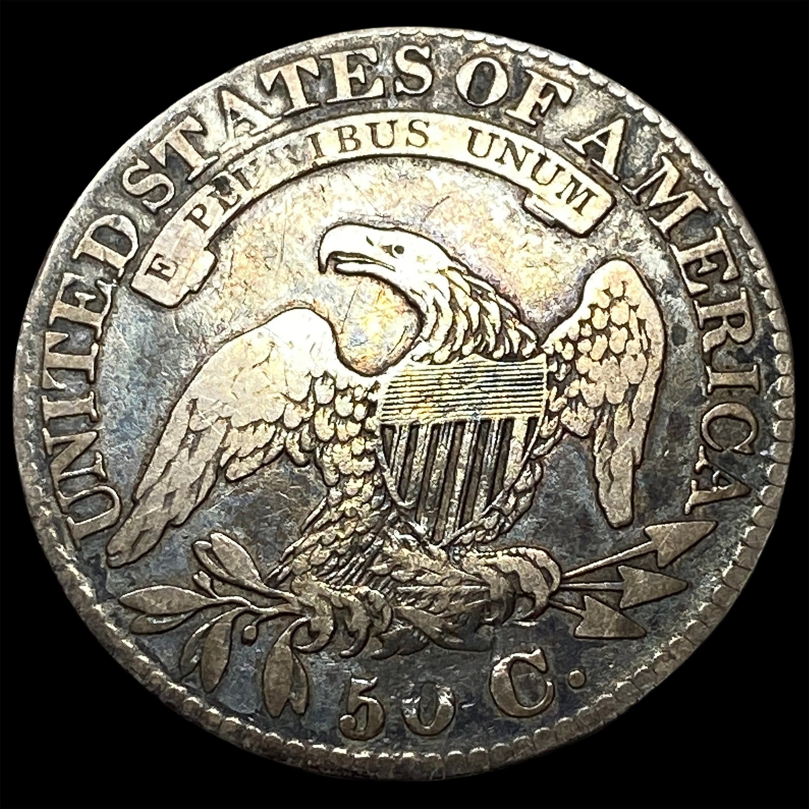 1827 Capped Bust Half Dollar ABOUT UNCIRCULATED - 2