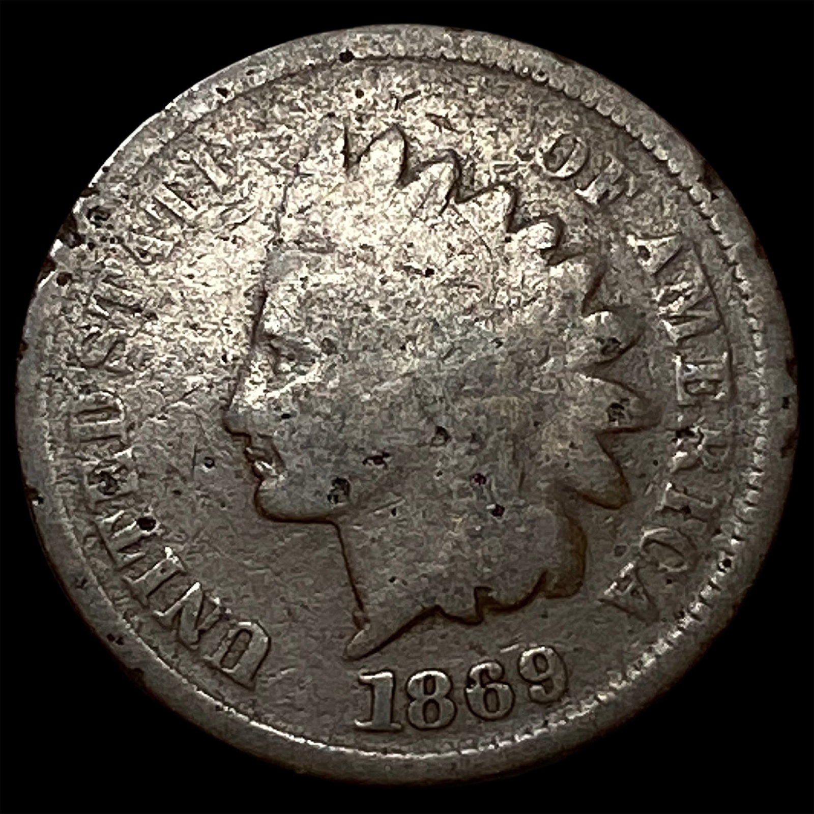 1869 Indian Head Cent NICELY CIRCULATED: 1869 Indian Head Cent NICELY CIRCULATED