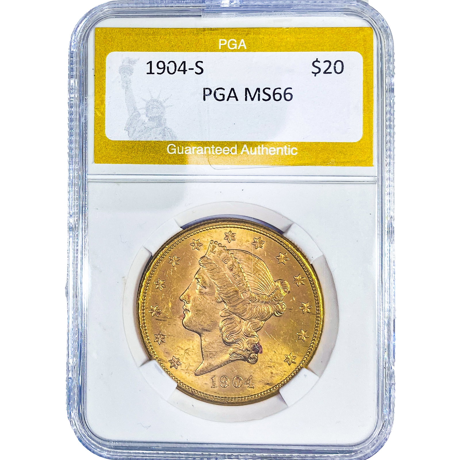 1904-S $20 Gold Double Eagle PGA MS66 (1 of 2)