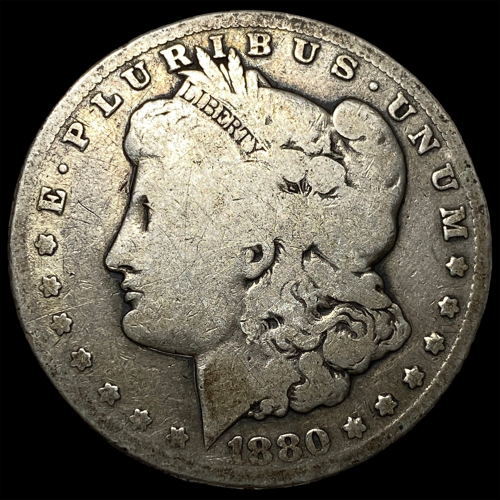 1880-CC Silver Morgan Dollar NICELY CIRCULATED: 1880-CC Silver Morgan Dollar NICELY CIRCULATED