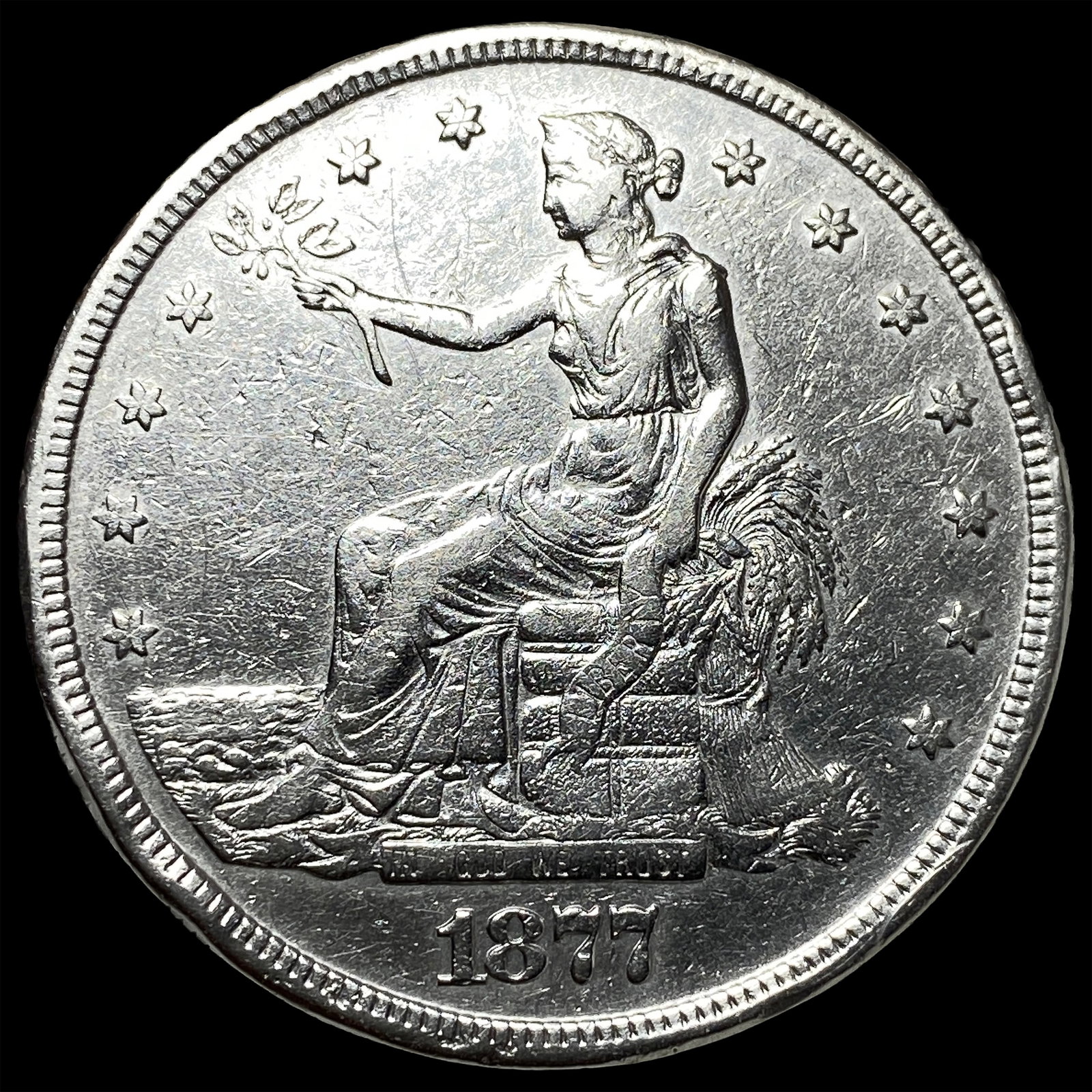 1877-S Silver Trade Dollar CLOSELY UNCIRCULATED: 1877-S Silver Trade Dollar CLOSELY UNCIRCULATED