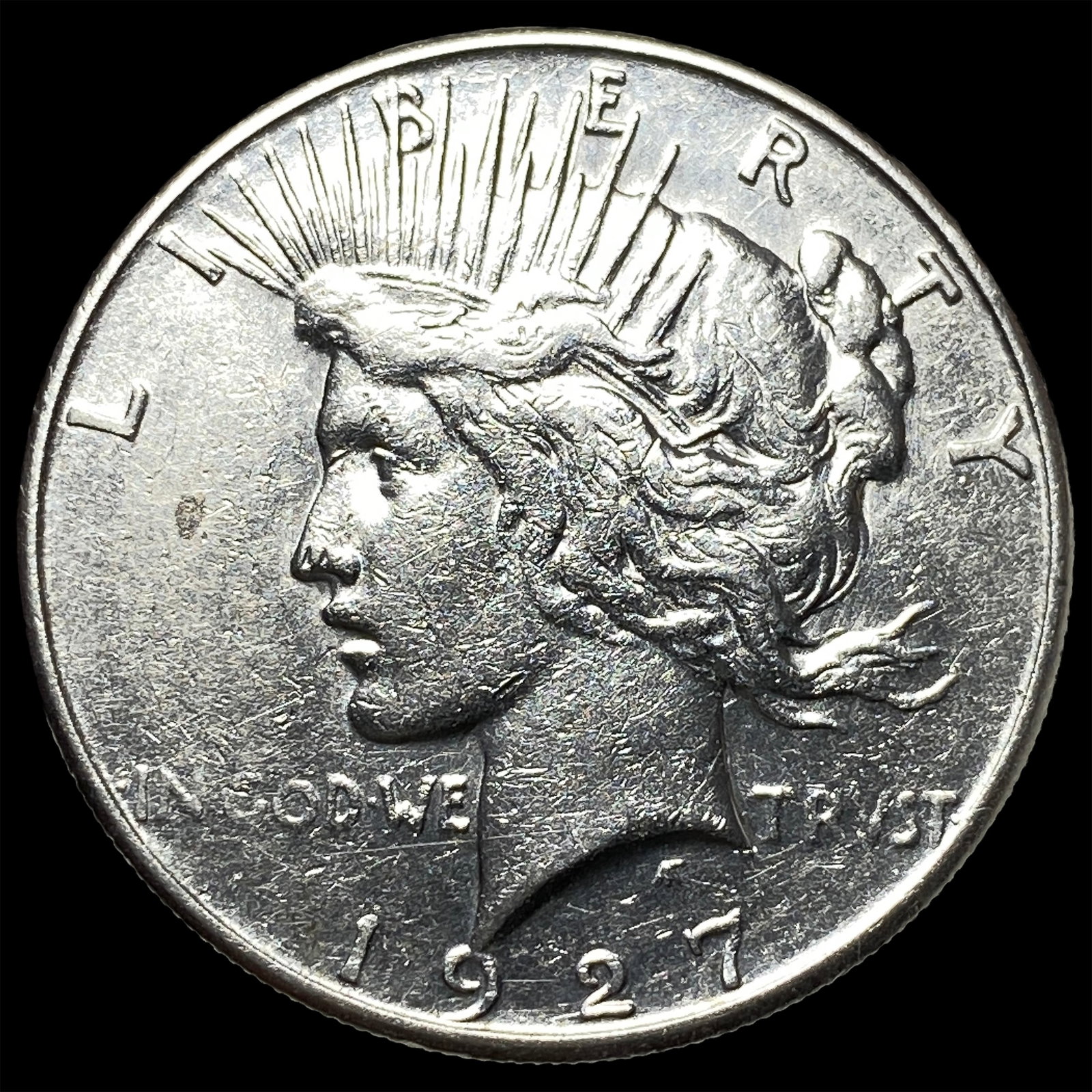 1927-S Silver Peace Dollar CLOSELY UNCIRCULATED: 1927-S Silver Peace Dollar CLOSELY UNCIRCULATED