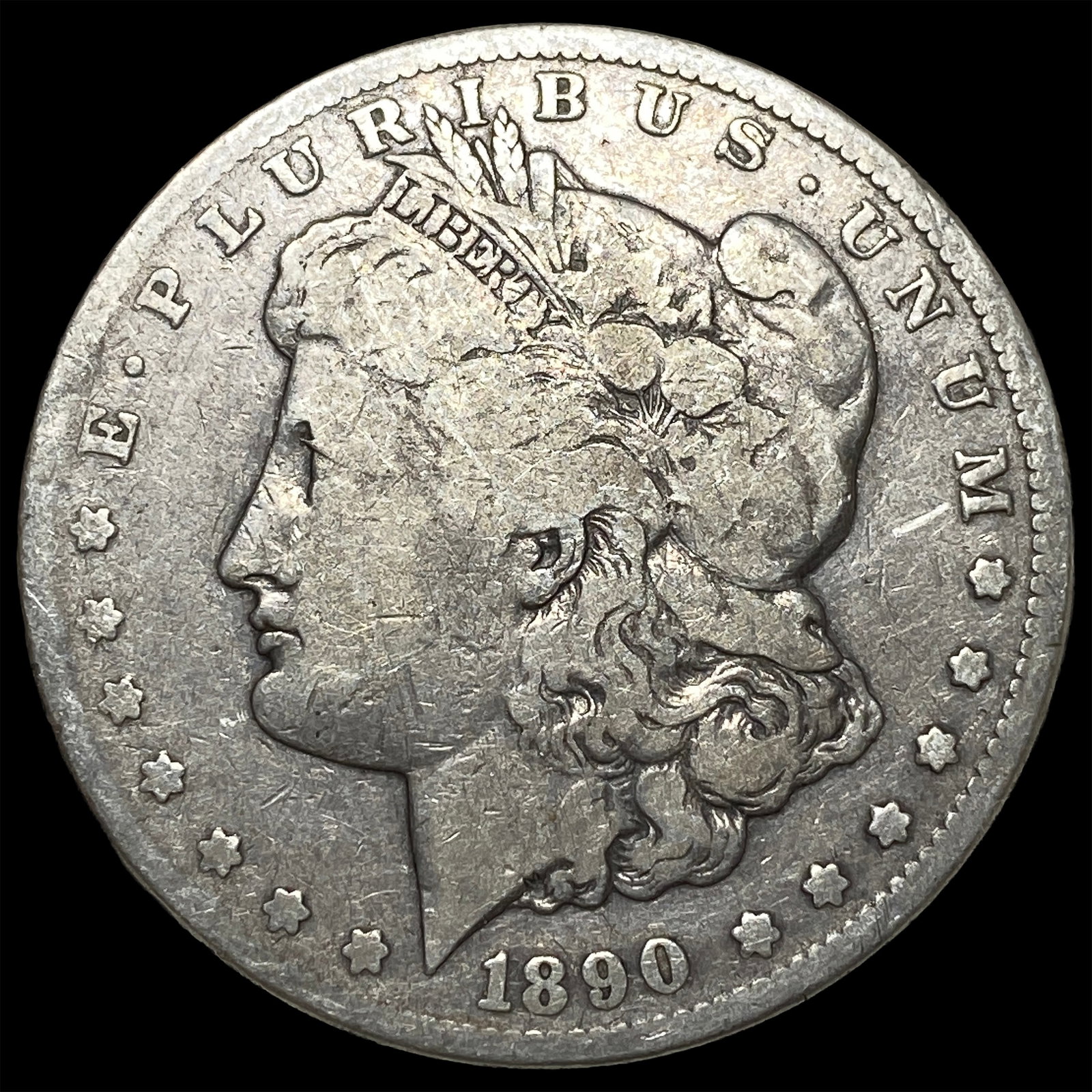1890-CC Silver Morgan Dollar NEARLY UNCIRCULATED: 1890-CC Silver Morgan Dollar NEARLY UNCIRCULATED