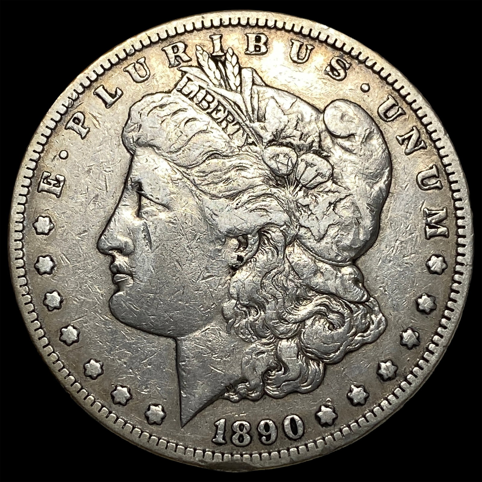 1890-CC Silver Morgan Dollar NEARLY UNCIRCULATED: 1890-CC Silver Morgan Dollar NEARLY UNCIRCULATED