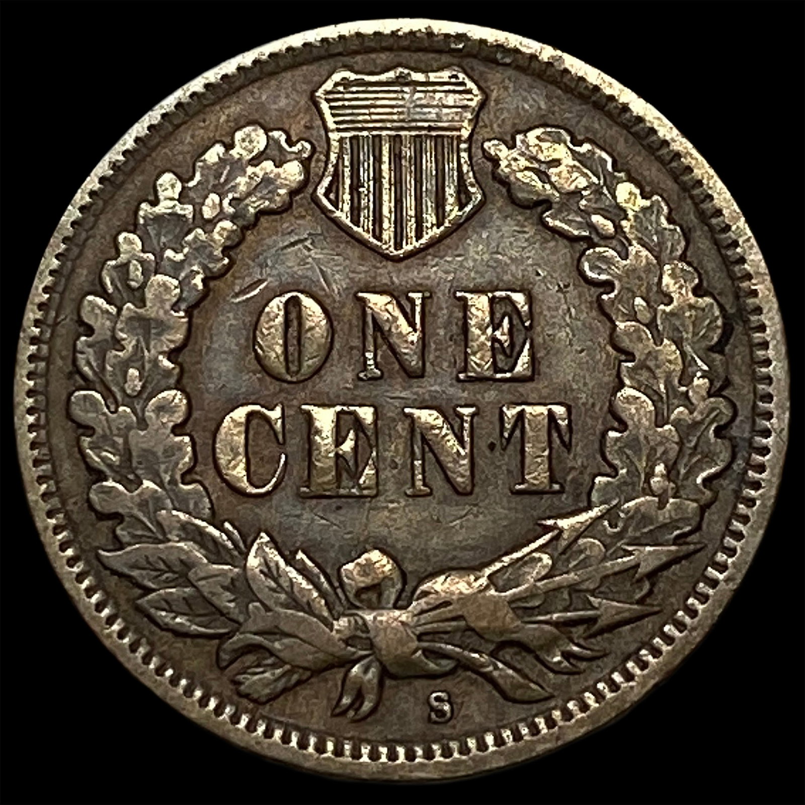 1908-S Indian Head Cent ABOUT UNCIRCULATED - 2