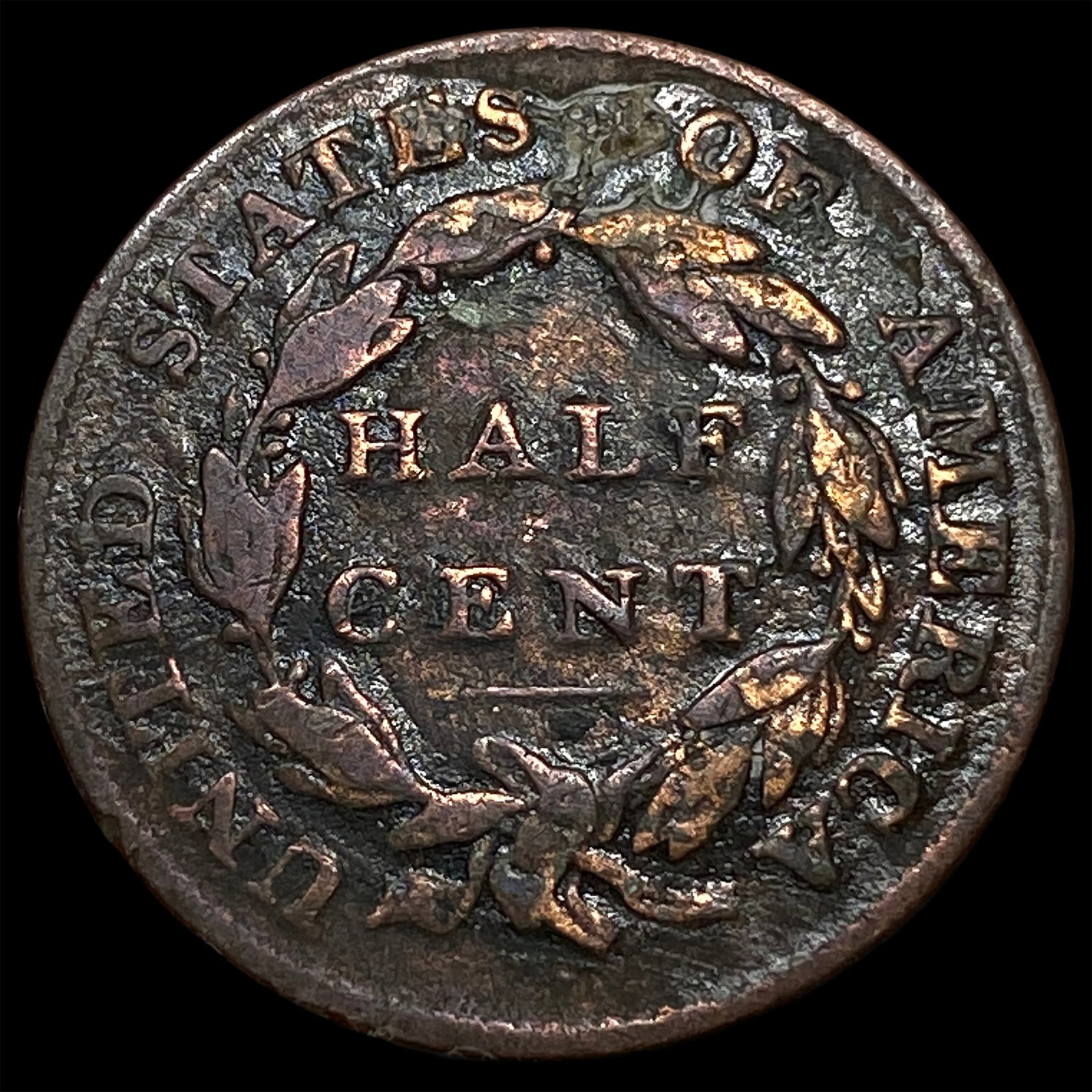 1826 Copper Half Cent LIGHTLY CIRCULATED - 2
