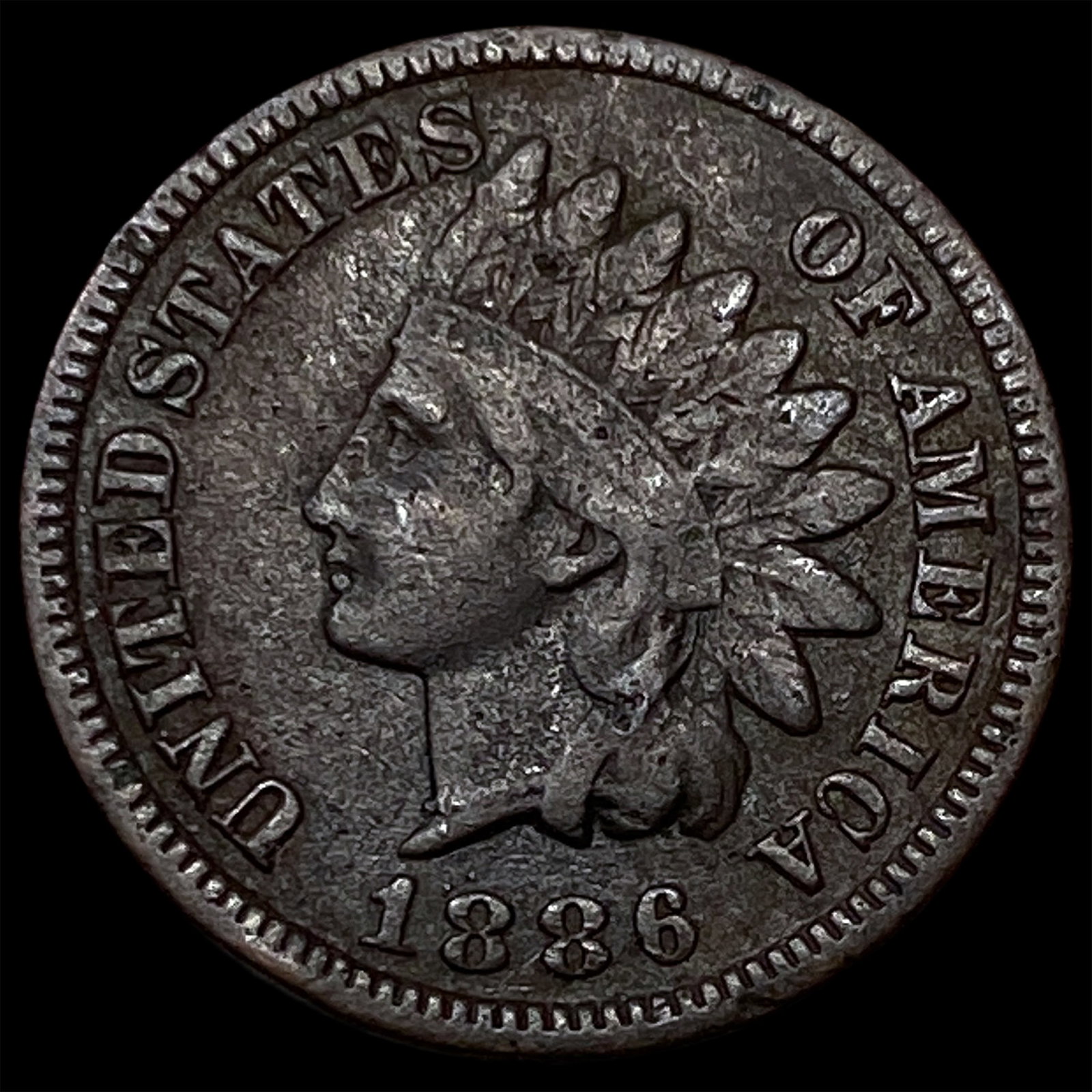 1886 Indian Head Cent CLOSELY UNCIRCULATED: 1886 Indian Head Cent CLOSELY UNCIRCULATED