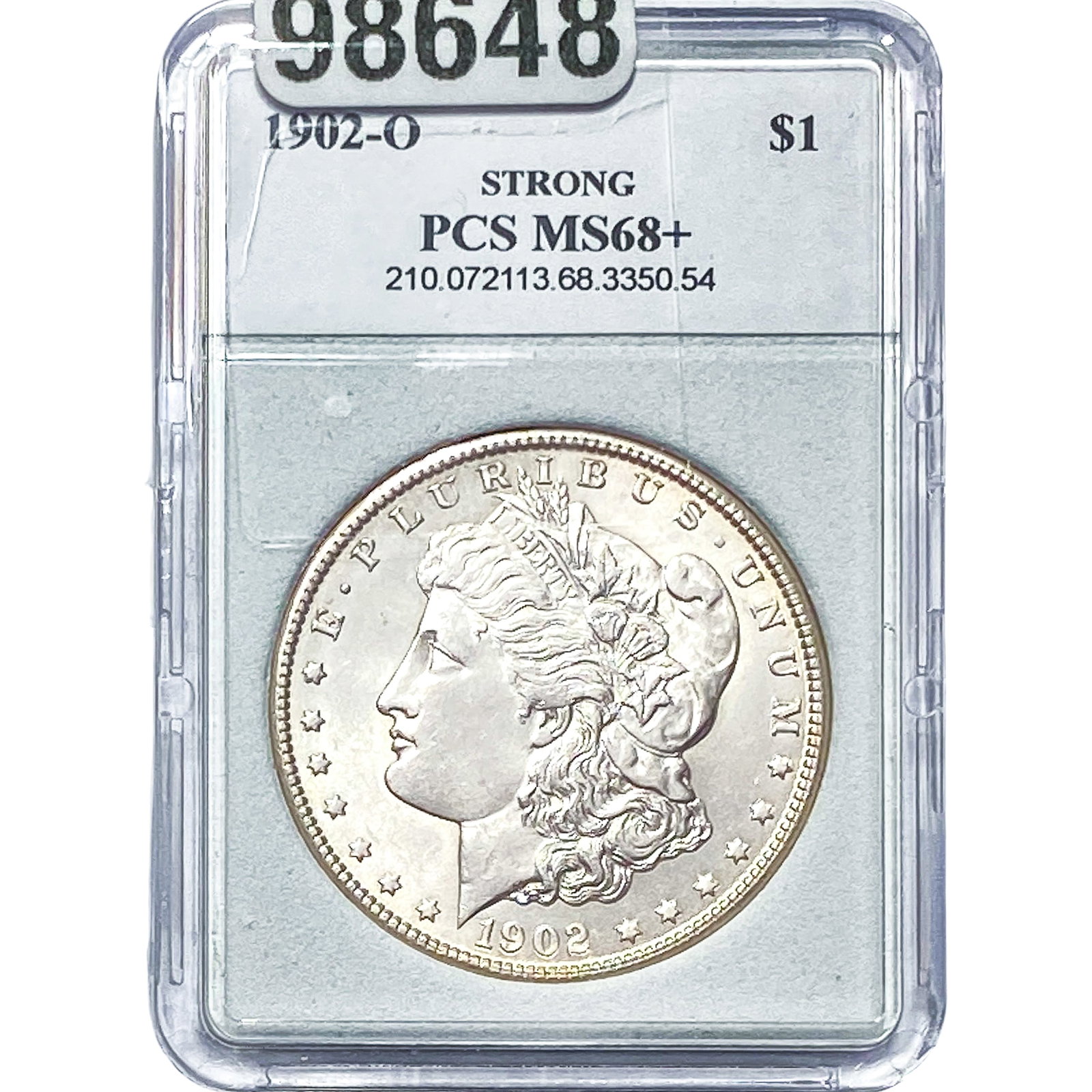 1902-O Morgan Silver Dollar PCS MS68+: 1902-O Morgan Silver Dollar PCS MS68+
