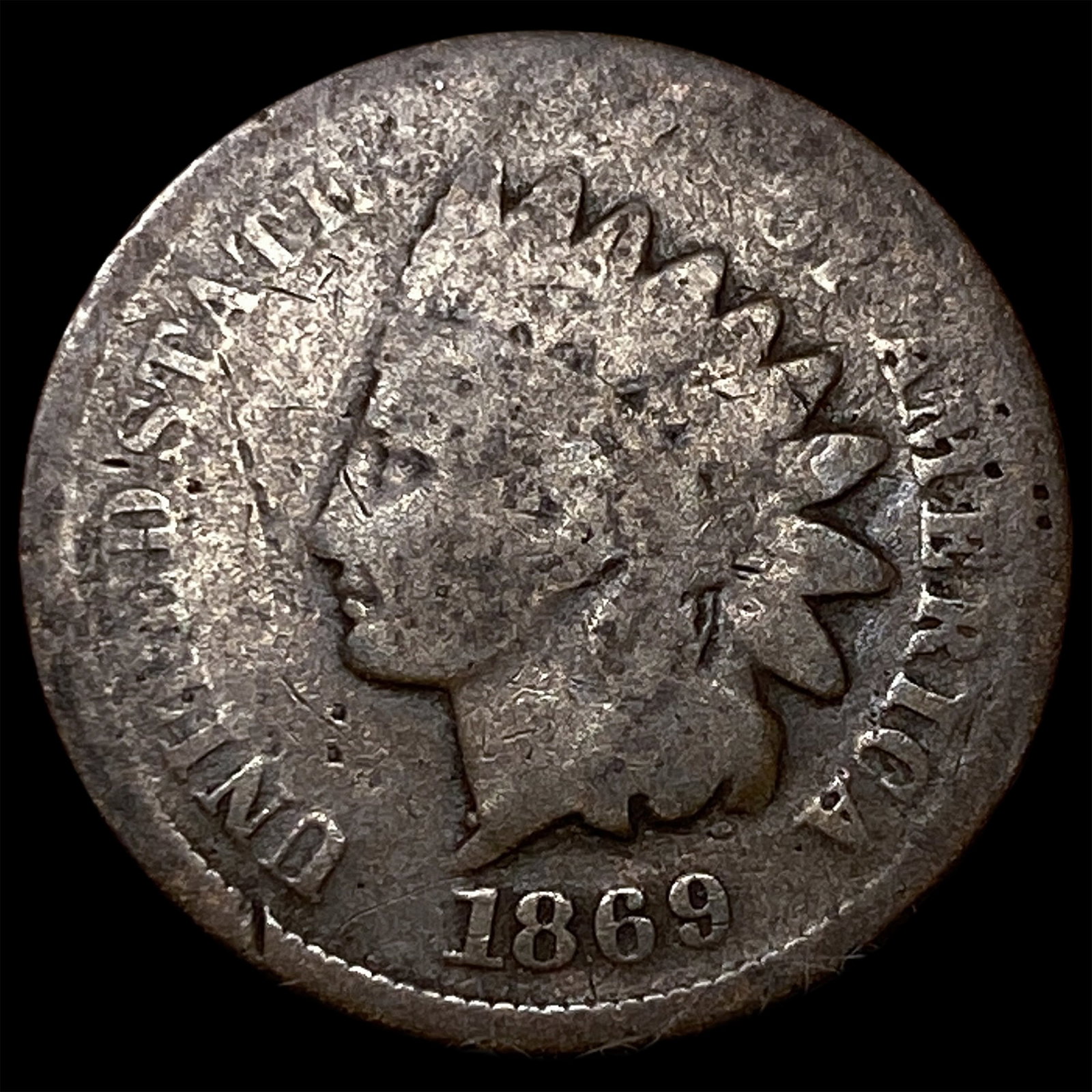 1869 Indian Head Cent NICELY CIRCULATED (1 of 2)