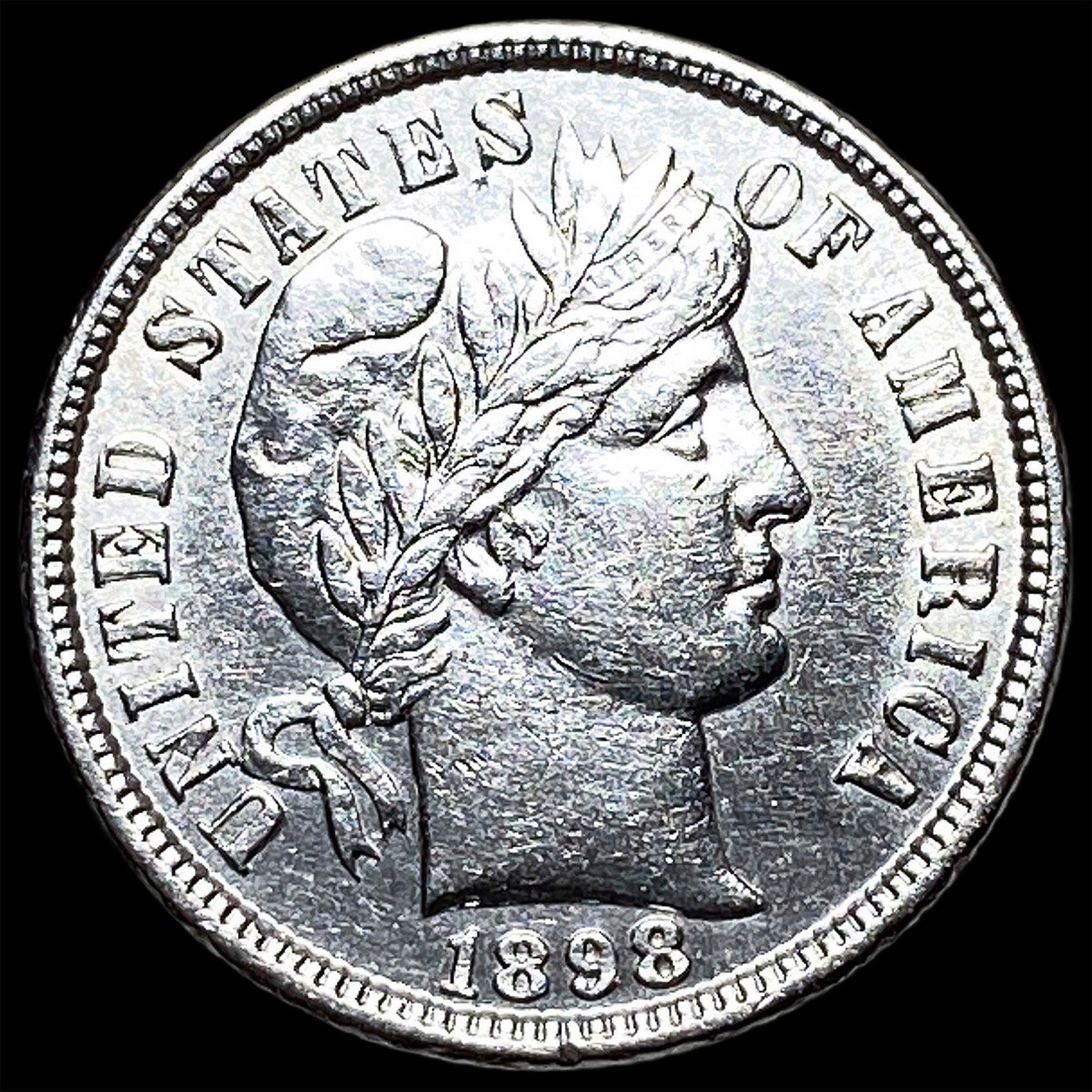 1898 Barber Dime NEARLY UNCIRCULATED: 1898 Barber Dime NEARLY UNCIRCULATED