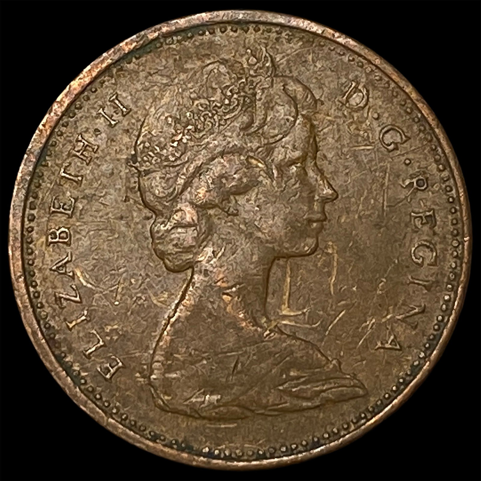 1968 Canada Bronze 1 Cent: 1968 Canada Bronze 1 Cent