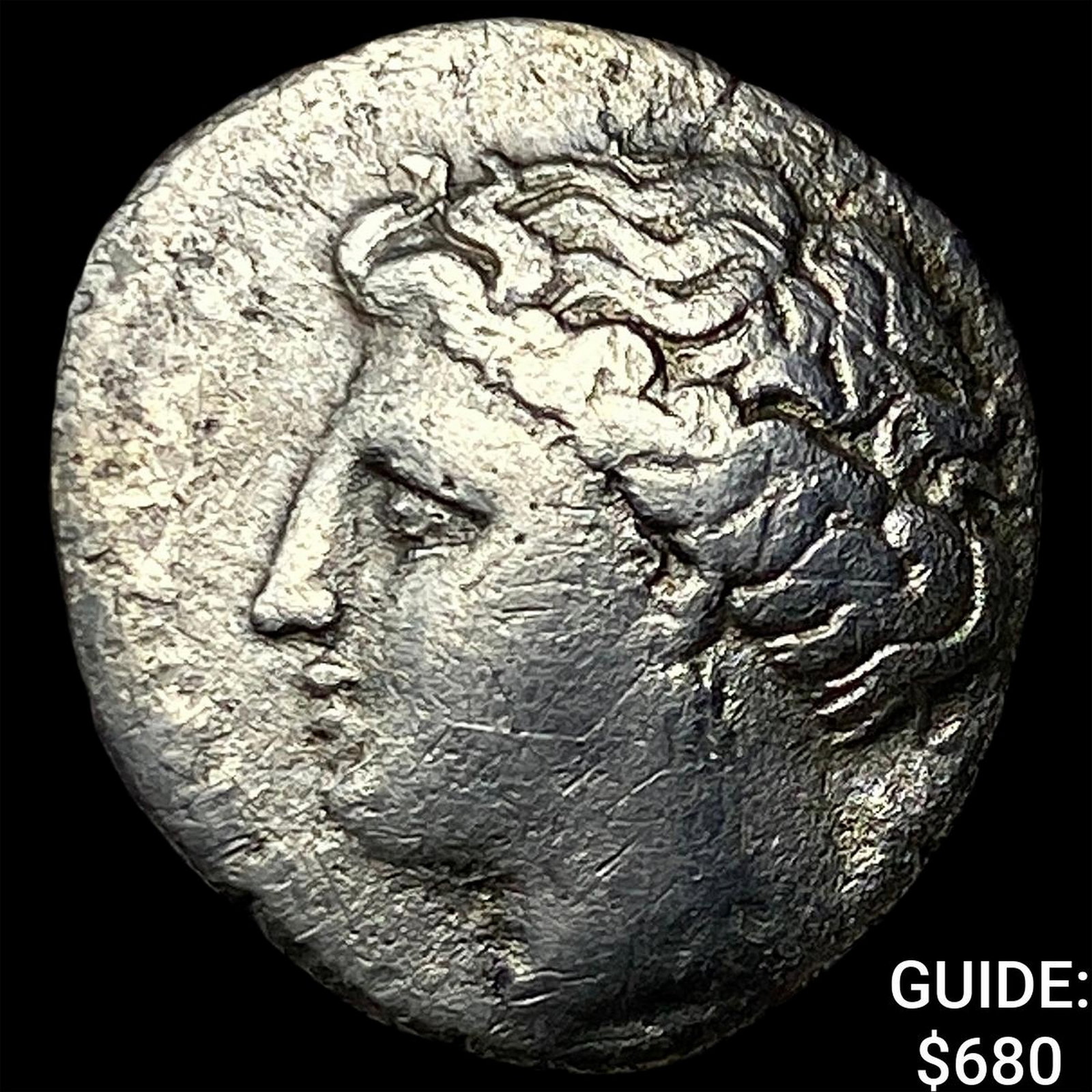 Greek Bruttium Terina 300 BC Silver Drachm: Greek Bruttium Terina 300 BC Silver Drachm