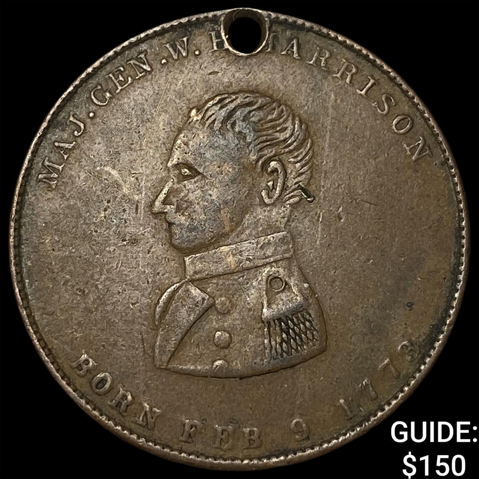 Rulau Hard Times Token - W.H. Harrison: Rulau Hard Times Token - W.H. Harrison