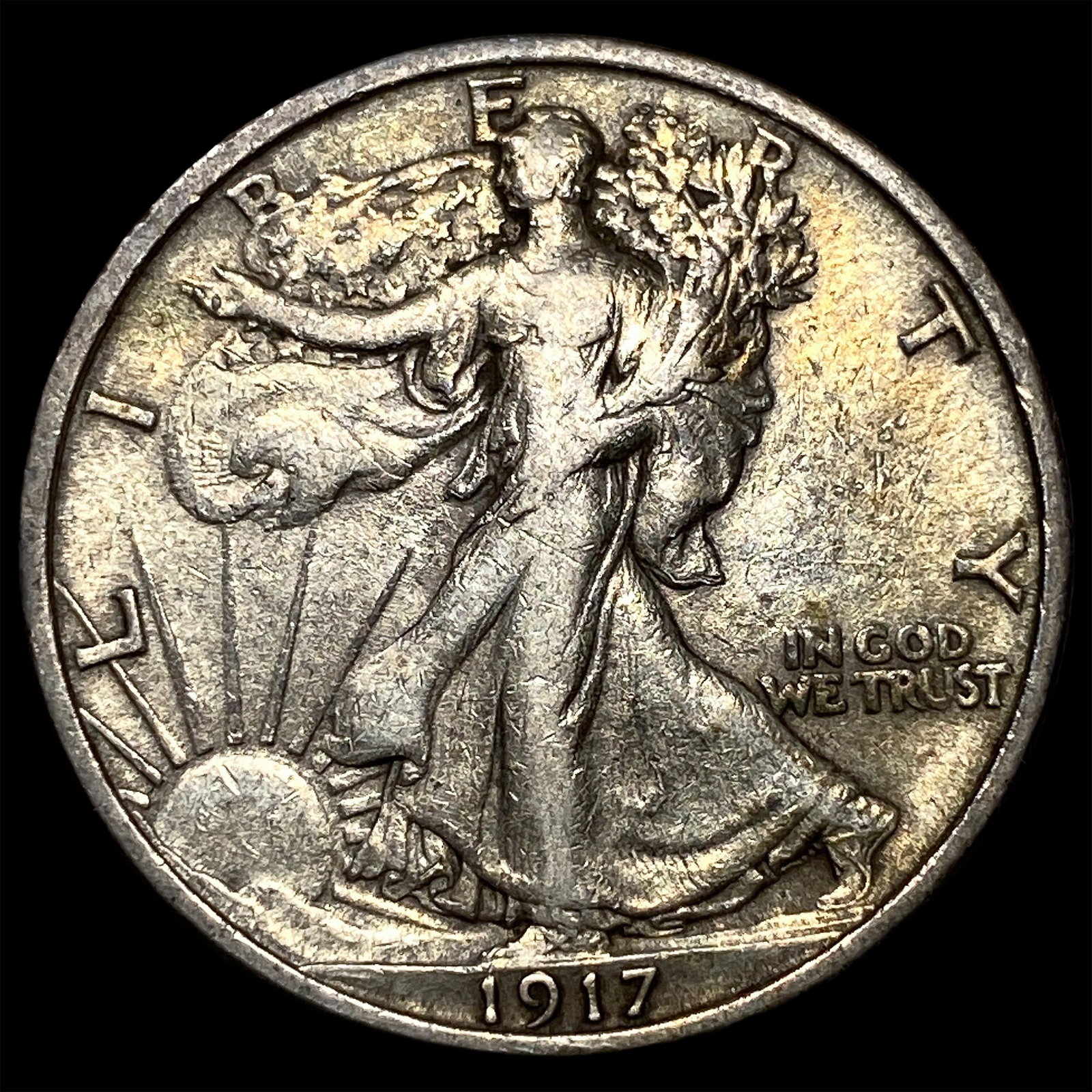 1917 Walking Liberty Half Dollar NEARLY UNCIRCULATED: 1917 Walking Liberty Half Dollar NEARLY UNCIRCULATED