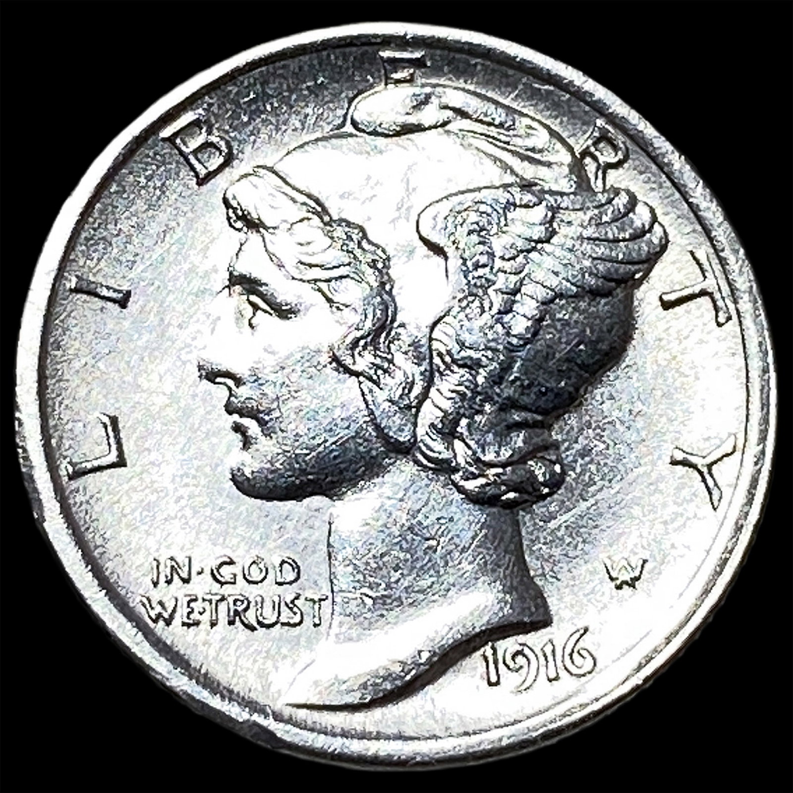 1916 Mercury Dime NEARLY UNCIRCULATED: 1916 Mercury Dime NEARLY UNCIRCULATED