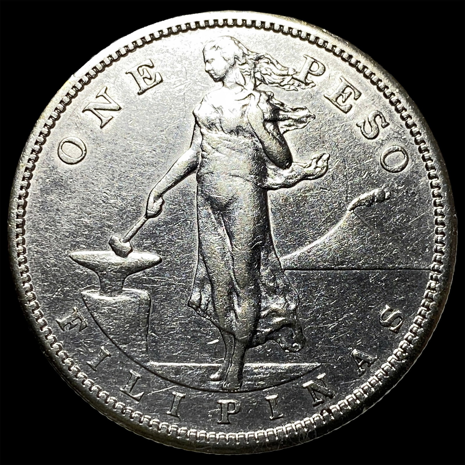 1909-S Philippines Silver Peso CLOSELY UNCIRCULATED (1 of 2)