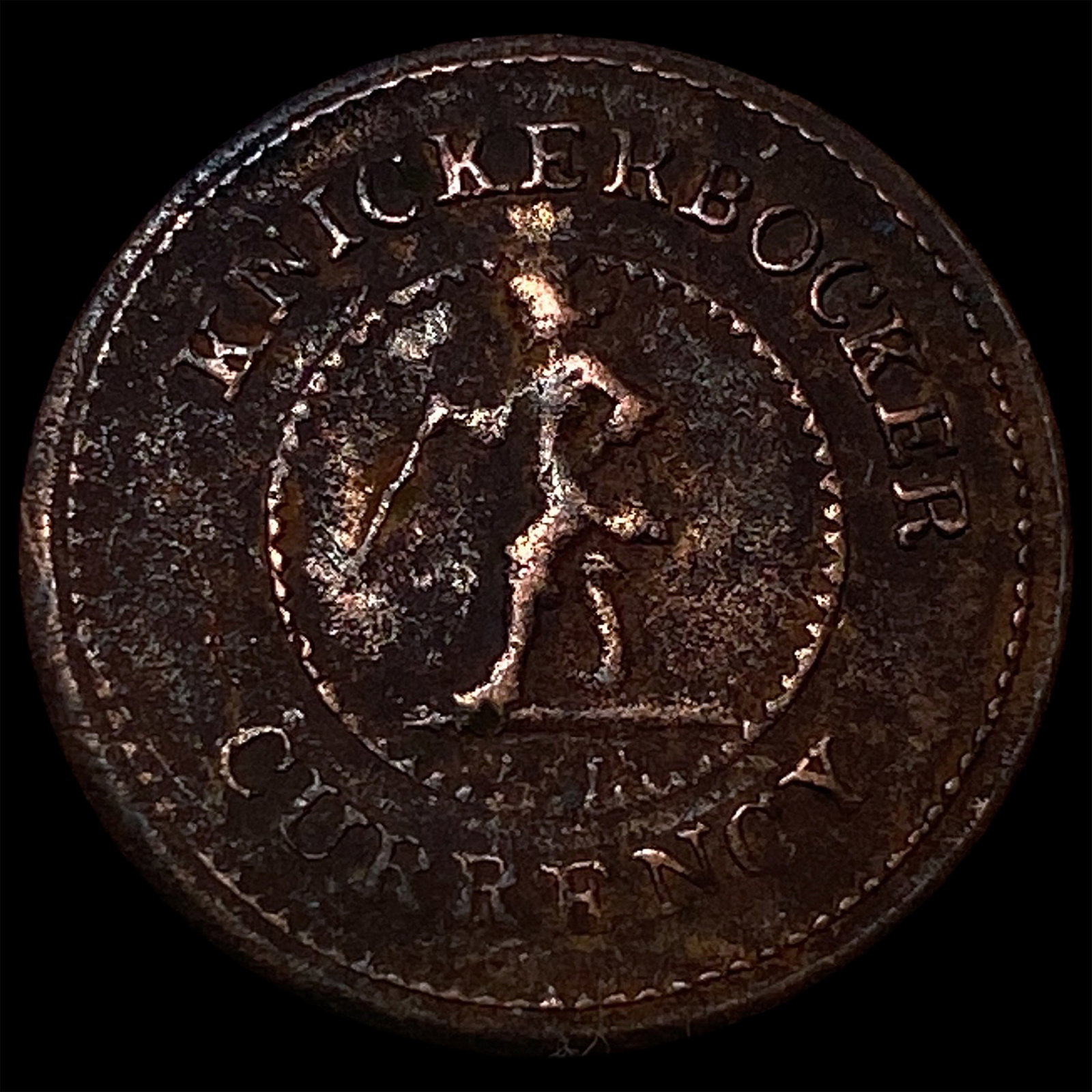 1863 Knickerbocker Currency Civil War Token CLOSELY UNCIRCULATED: 1863 Knickerbocker Currency Civil War Token CLOSELY UNCIRCULATED