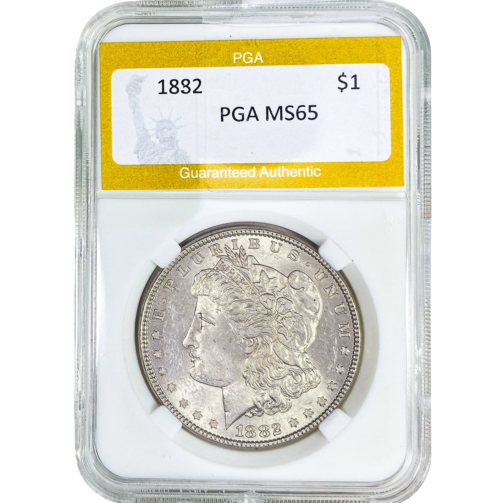 1882 Morgan Silver Dollar PGA MS65: 1882 Morgan Silver Dollar PGA MS65