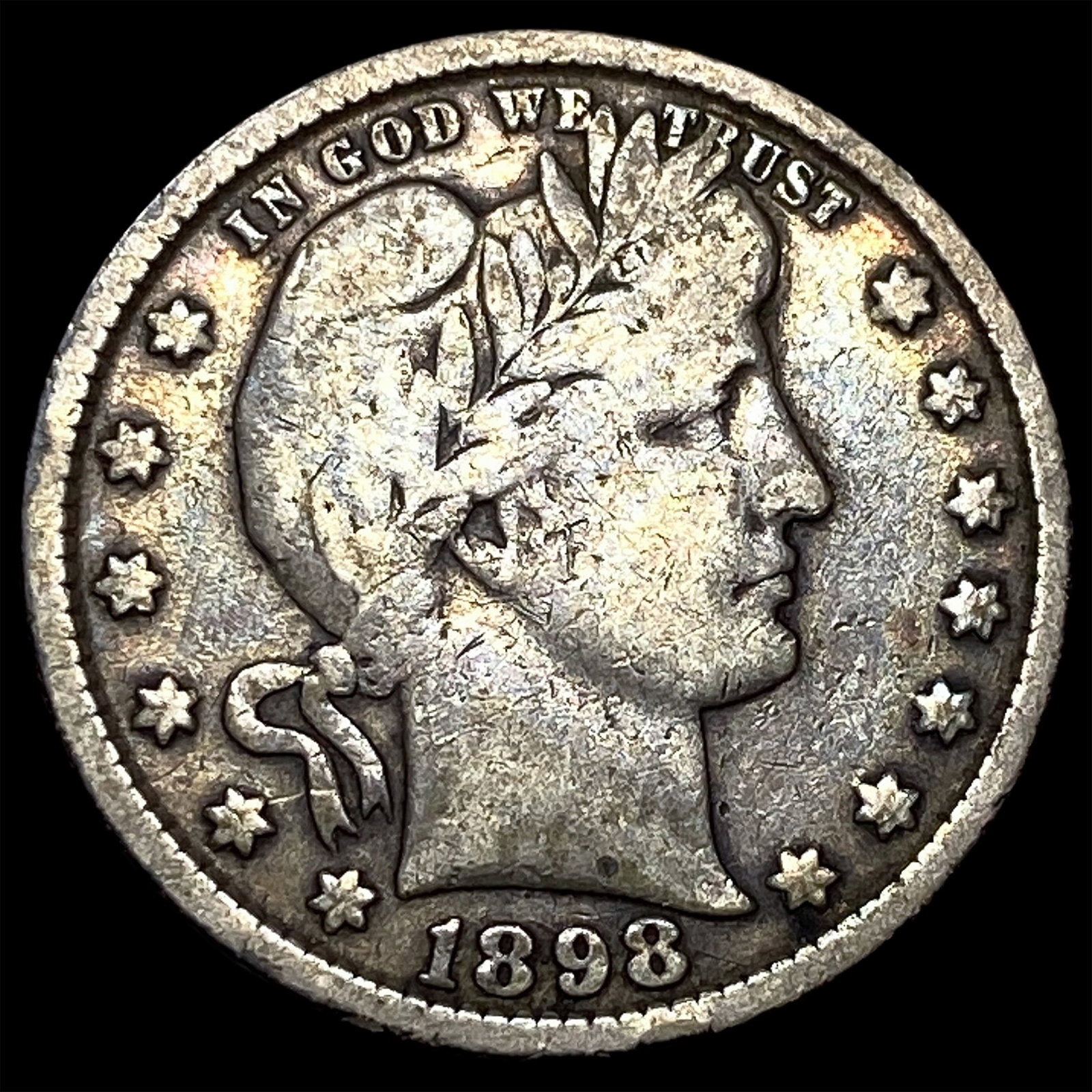 1898 Barber Quarter NEARLY UNCIRCULATED: 1898 Barber Quarter NEARLY UNCIRCULATED