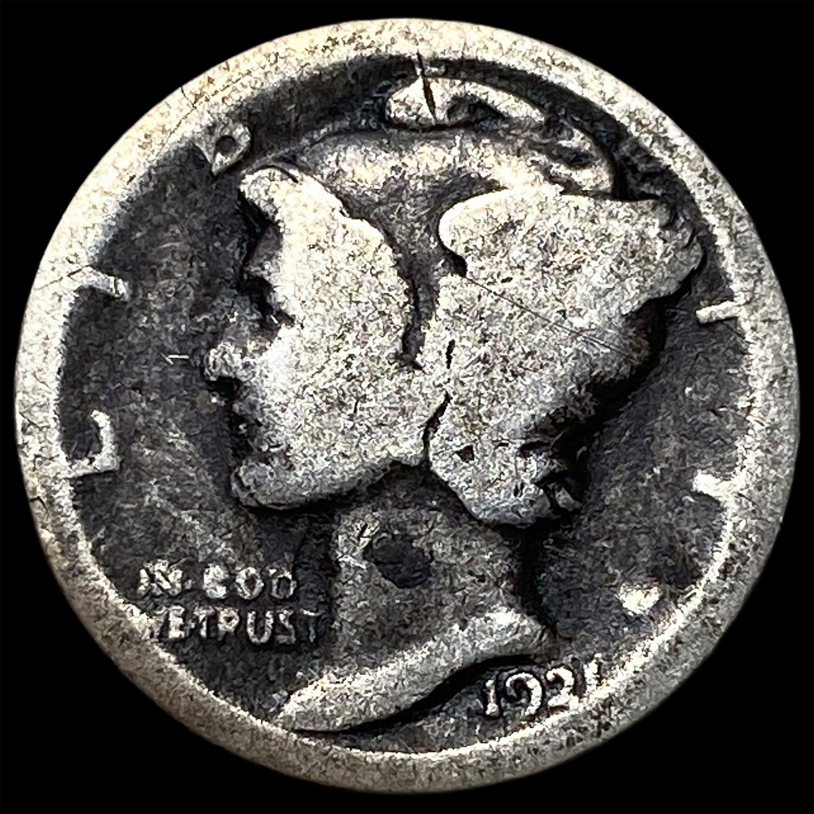 1921 Mercury Dime NICELY CIRCULATED: 1921 Mercury Dime NICELY CIRCULATED