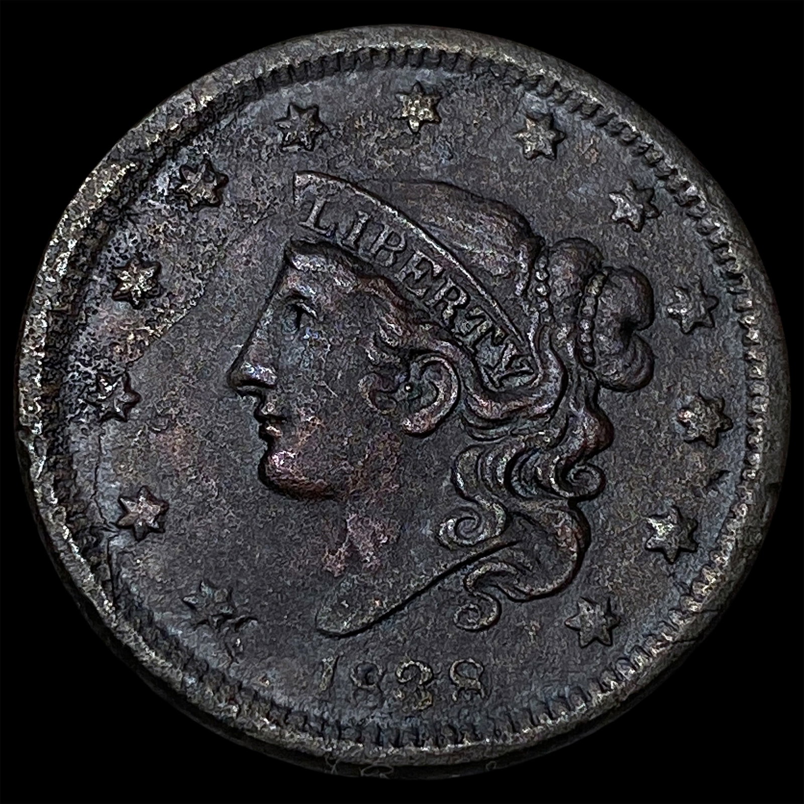 1828 Coronet Head Large Cent NEARLY UNCIRCULATED: 1828 Coronet Head Large Cent NEARLY UNCIRCULATED