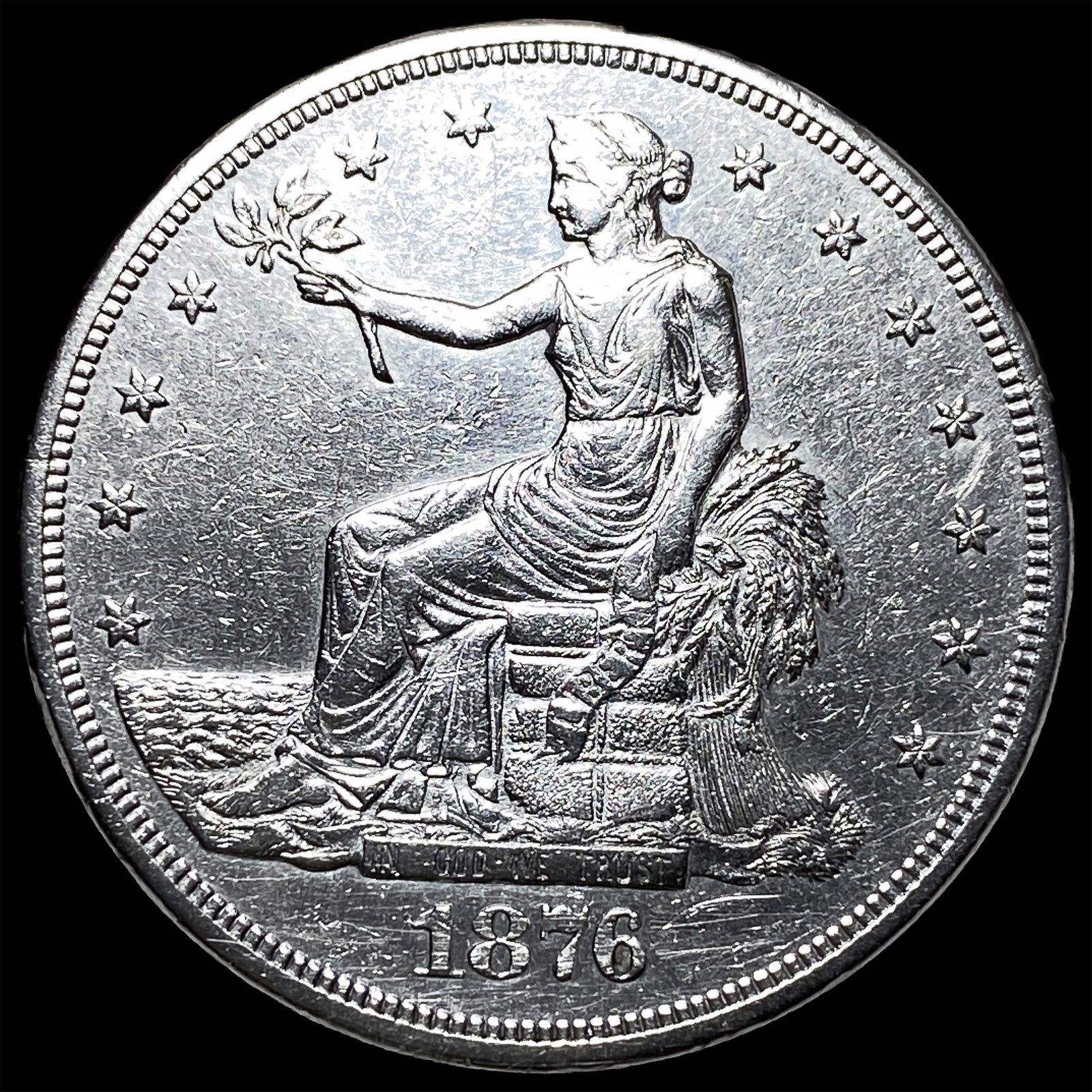 1876-S Silver Trade Dollar CLOSELY UNCIRCULATED: 1876-S Silver Trade Dollar CLOSELY UNCIRCULATED
