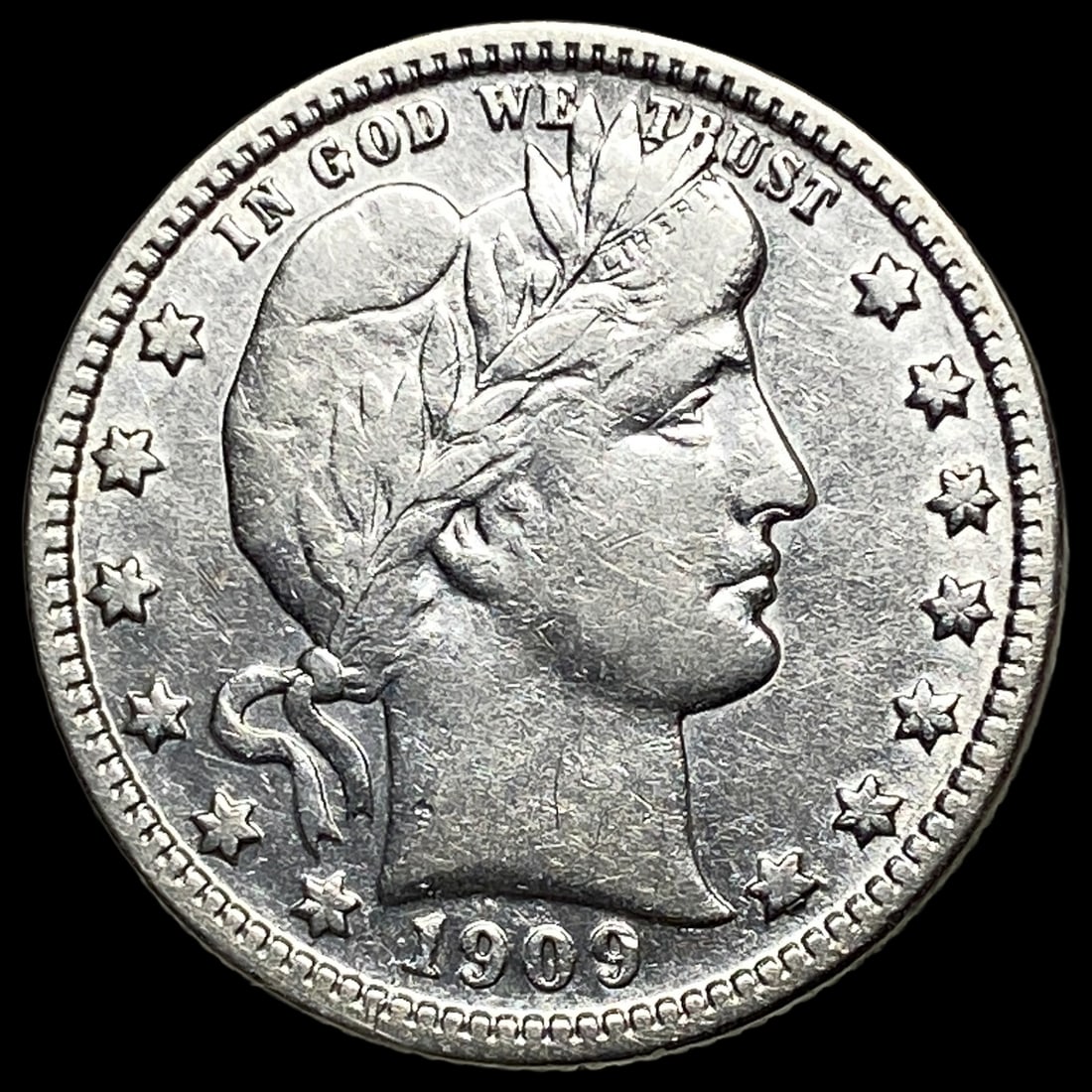 1909-S Silver Barber Quarter CHOICE AU (1 of 2)