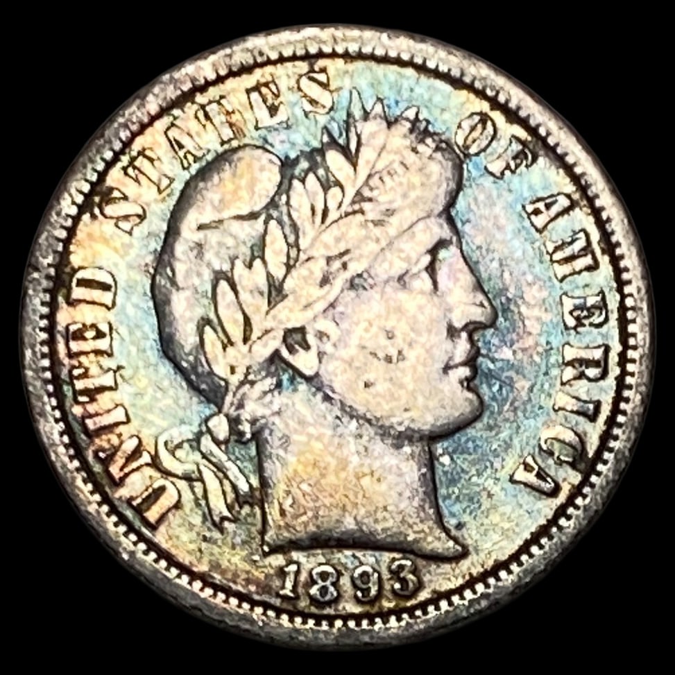 1893-S Silver Barber Dime ABOUT UNCIRCULATED: 1893-S Silver Barber Dime ABOUT UNCIRCULATED
