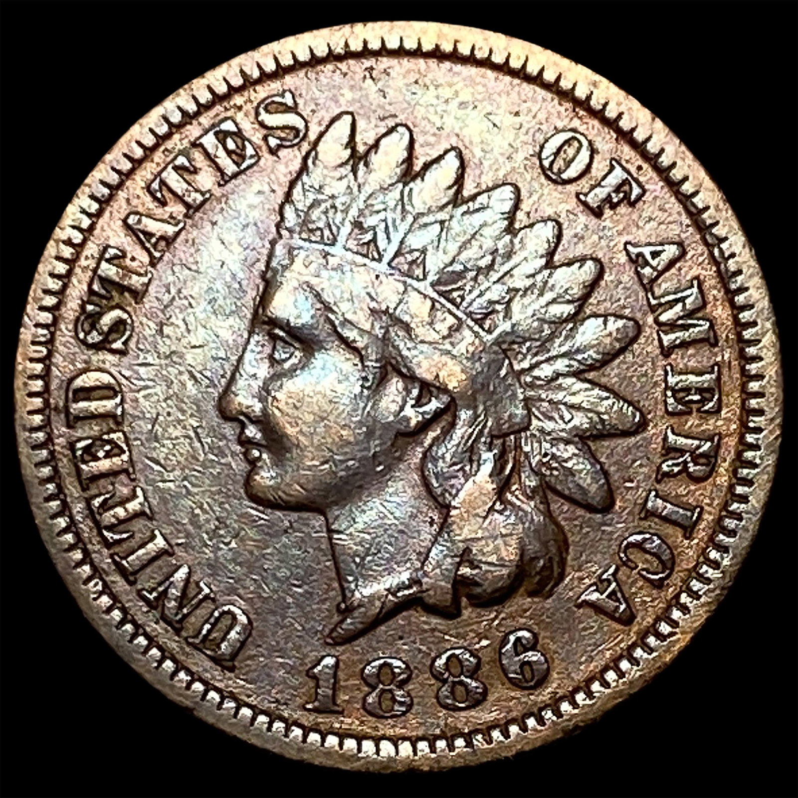 1886 Indian Head Cent NEARLY UNCIRCULATED: 1886 Indian Head Cent NEARLY UNCIRCULATED