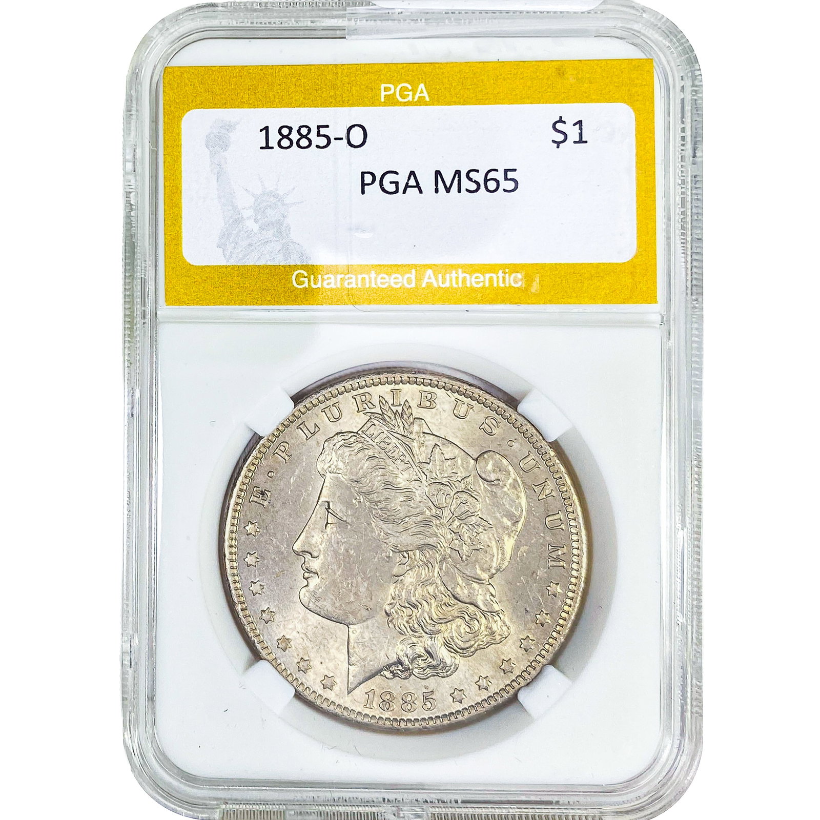 1885-O Morgan Silver Dollar PGA MS65: 1885-O Morgan Silver Dollar PGA MS65