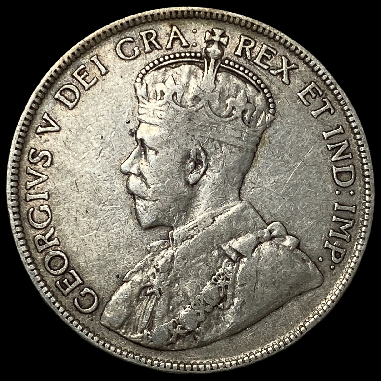 1917-C Silver 50 Cents Newfoundland NEARLY UNCIRCULATED: 1917-C Silver 50 Cents Newfoundland NEARLY UNCIRCULATED