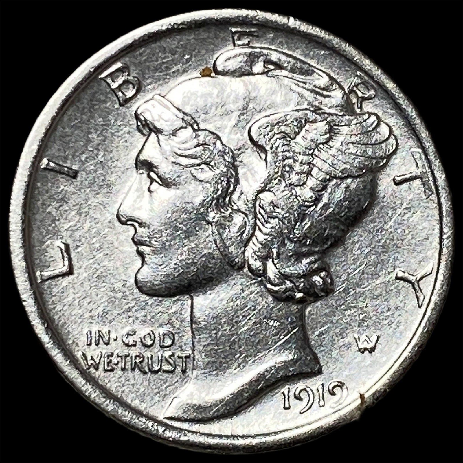 1919-D Mercury Dime UNCIRCULATED (1 of 2)