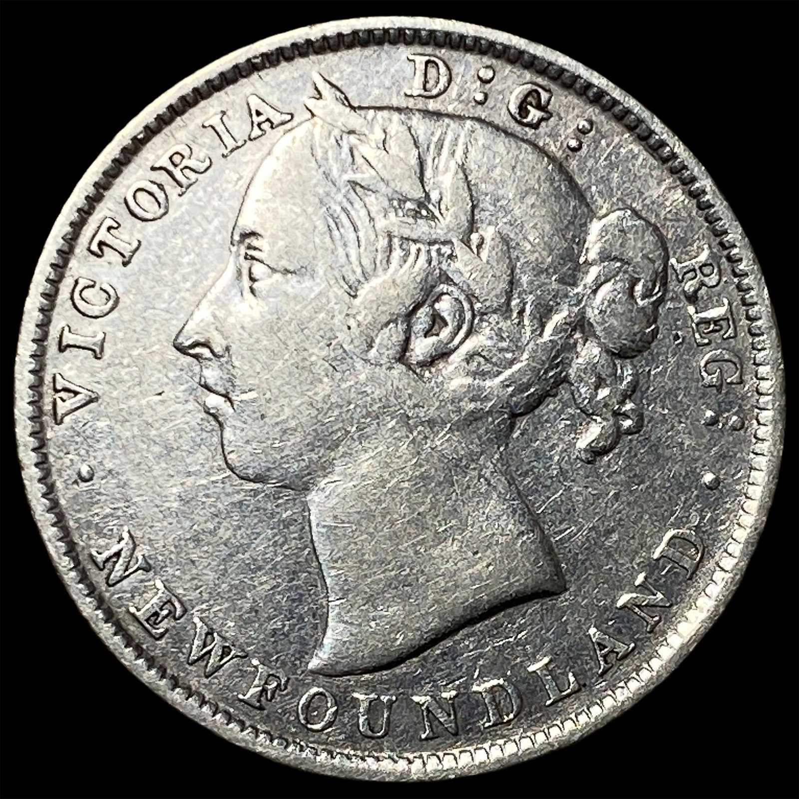 1894 Newfoundland Silver 20 Cents ABOUT UNCIRCULATED: 1894 Newfoundland Silver 20 Cents ABOUT UNCIRCULATED