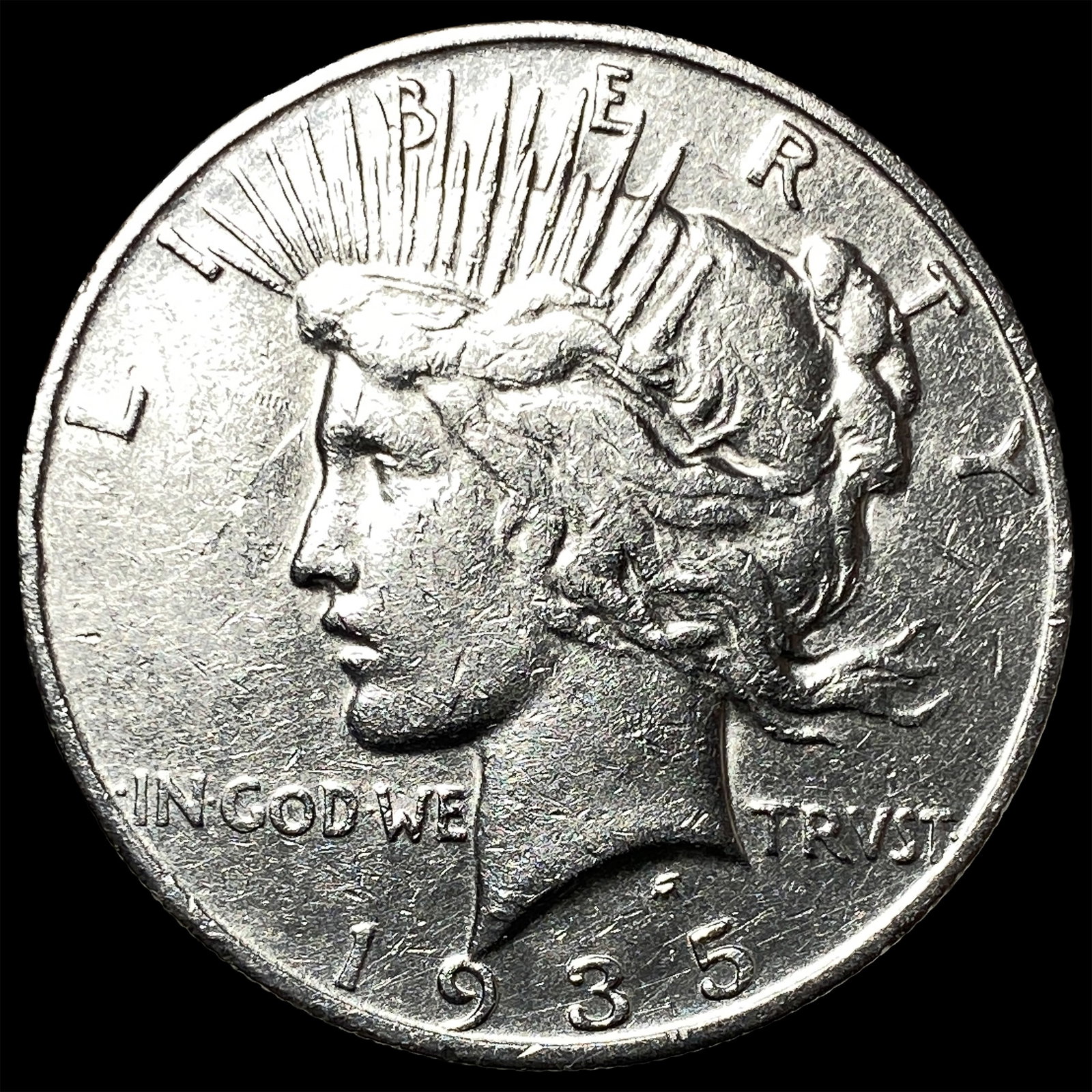 1935-S Silver Peace Dollar CLOSELY UNCIRCULATED: 1935-S Silver Peace Dollar CLOSELY UNCIRCULATED
