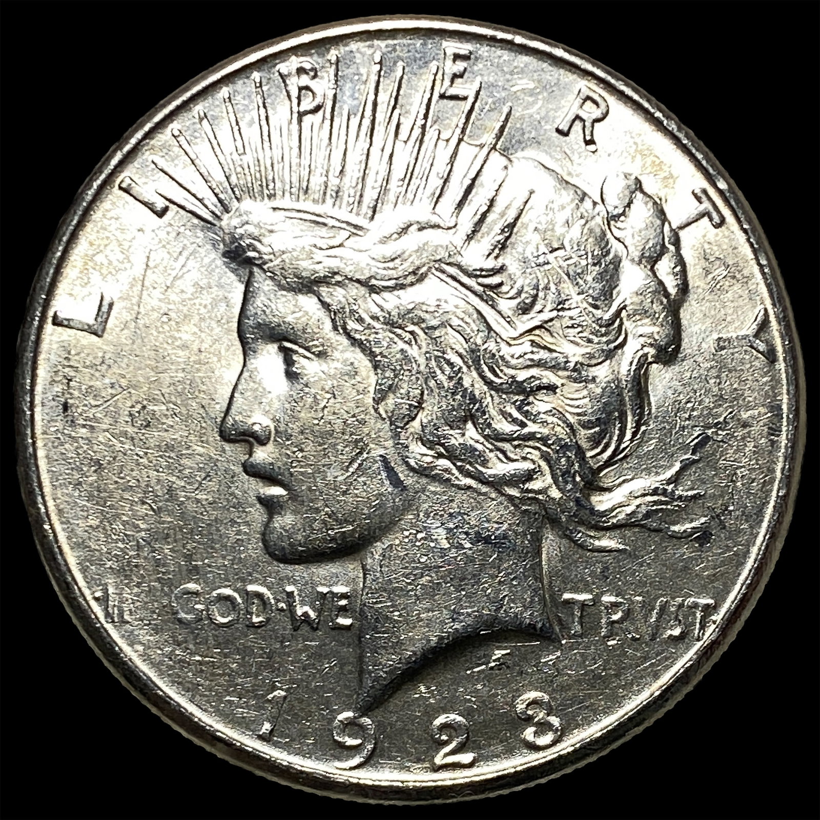 1923 Silver Peace Dollar CLOSELY UNCIRCULATED: 1923 Silver Peace Dollar CLOSELY UNCIRCULATED