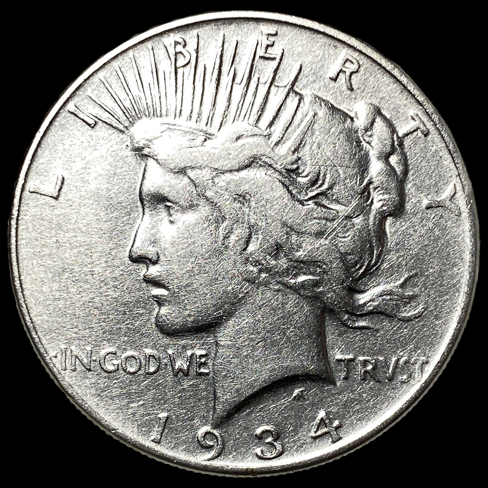 1934 Silver Peace Dollar NEARLY UNCIRCULATED: 1934 Silver Peace Dollar NEARLY UNCIRCULATED