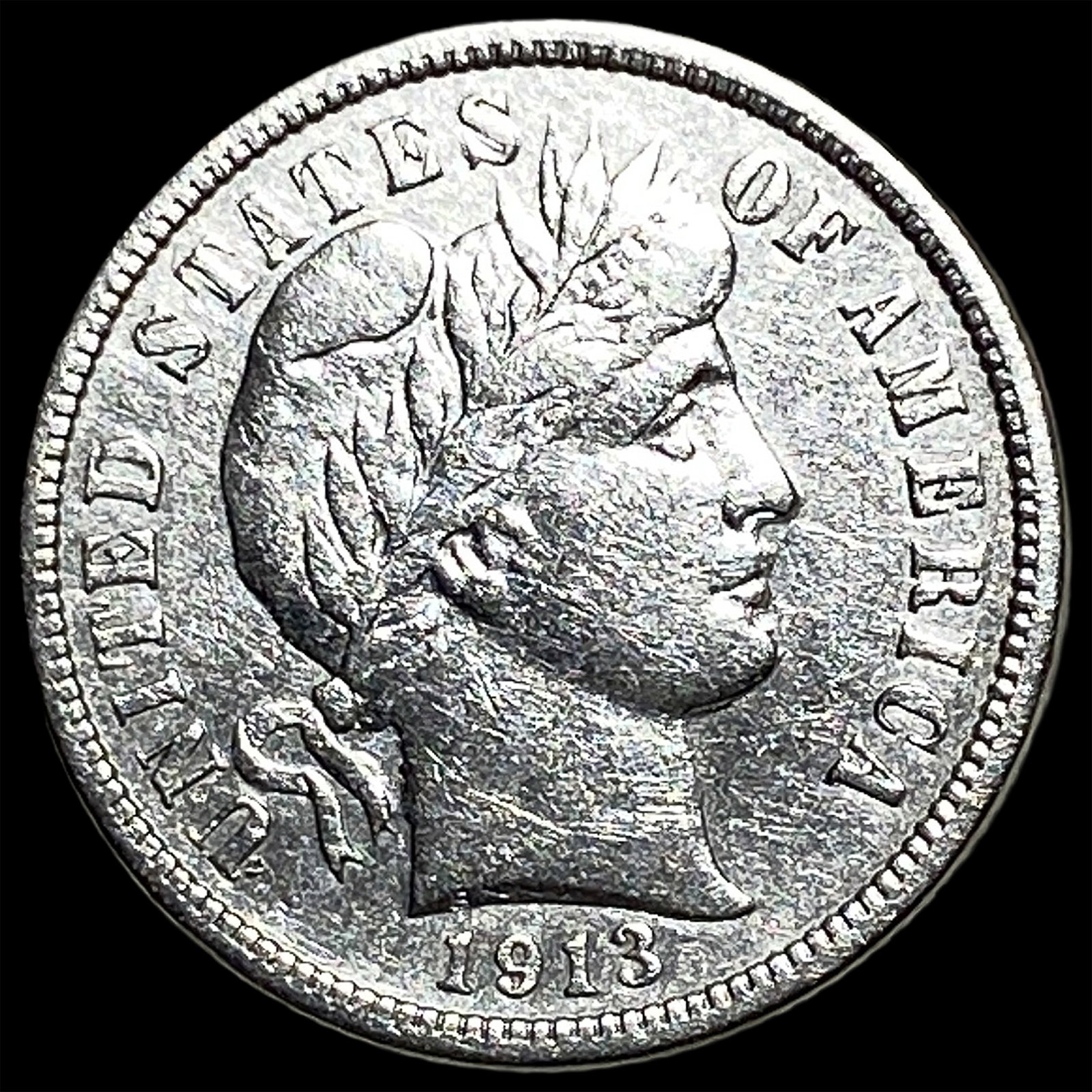 1913 Silver Barber Dime CHOICE AU: 1913 Silver Barber Dime CHOICE AU