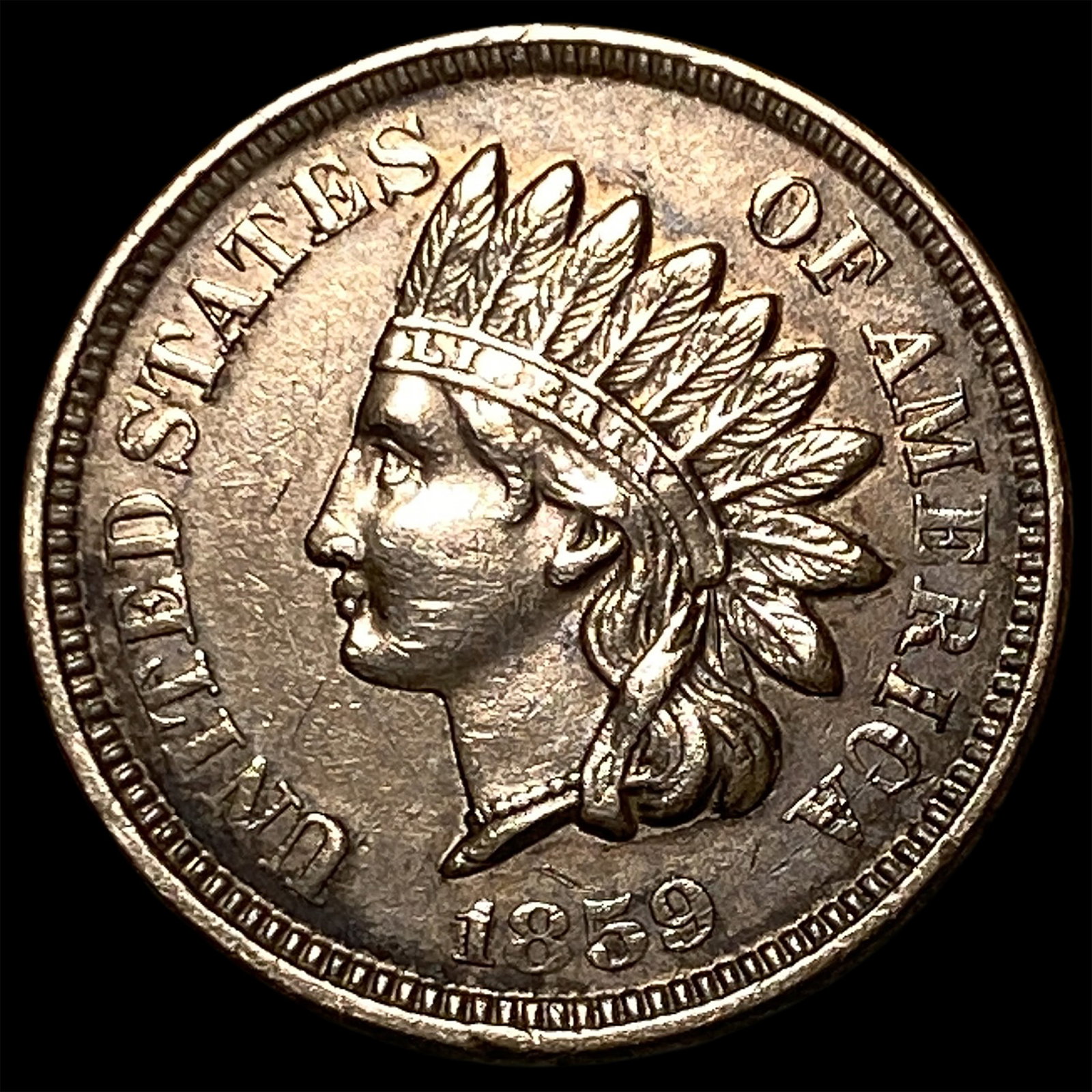 1859 Indian Head Cent CLOSELY UNCIRCULATED: 1859 Indian Head Cent CLOSELY UNCIRCULATED